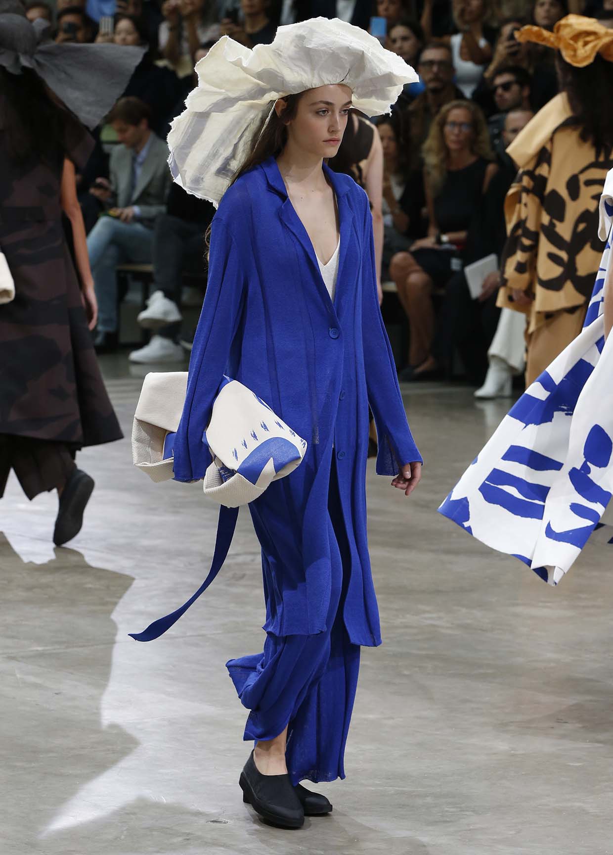 I S issey miyake 水色 貝殻柄 キャミワンピース Mサイズ ISSEY MIYAKE