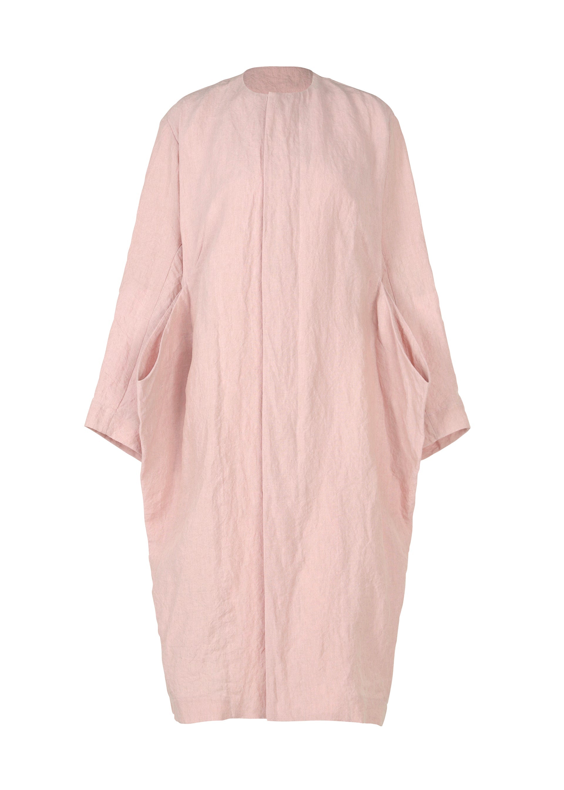 Zoomed view GLOSSY LINEN, Women's_Jackets & Coats_Coat, Pink - PALE PINK(no.21)