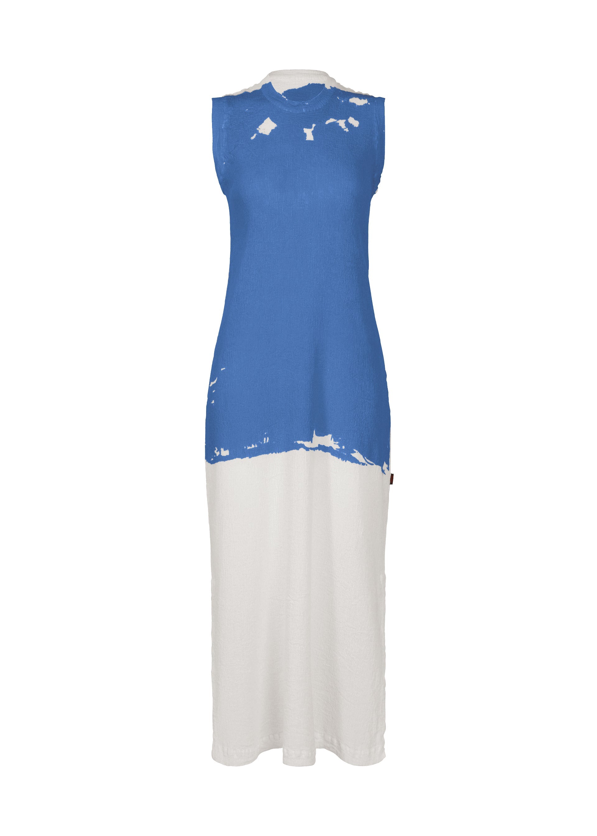 Zoomed view KYO CHIJIMI OVER PRINT - BLUE(no.72)