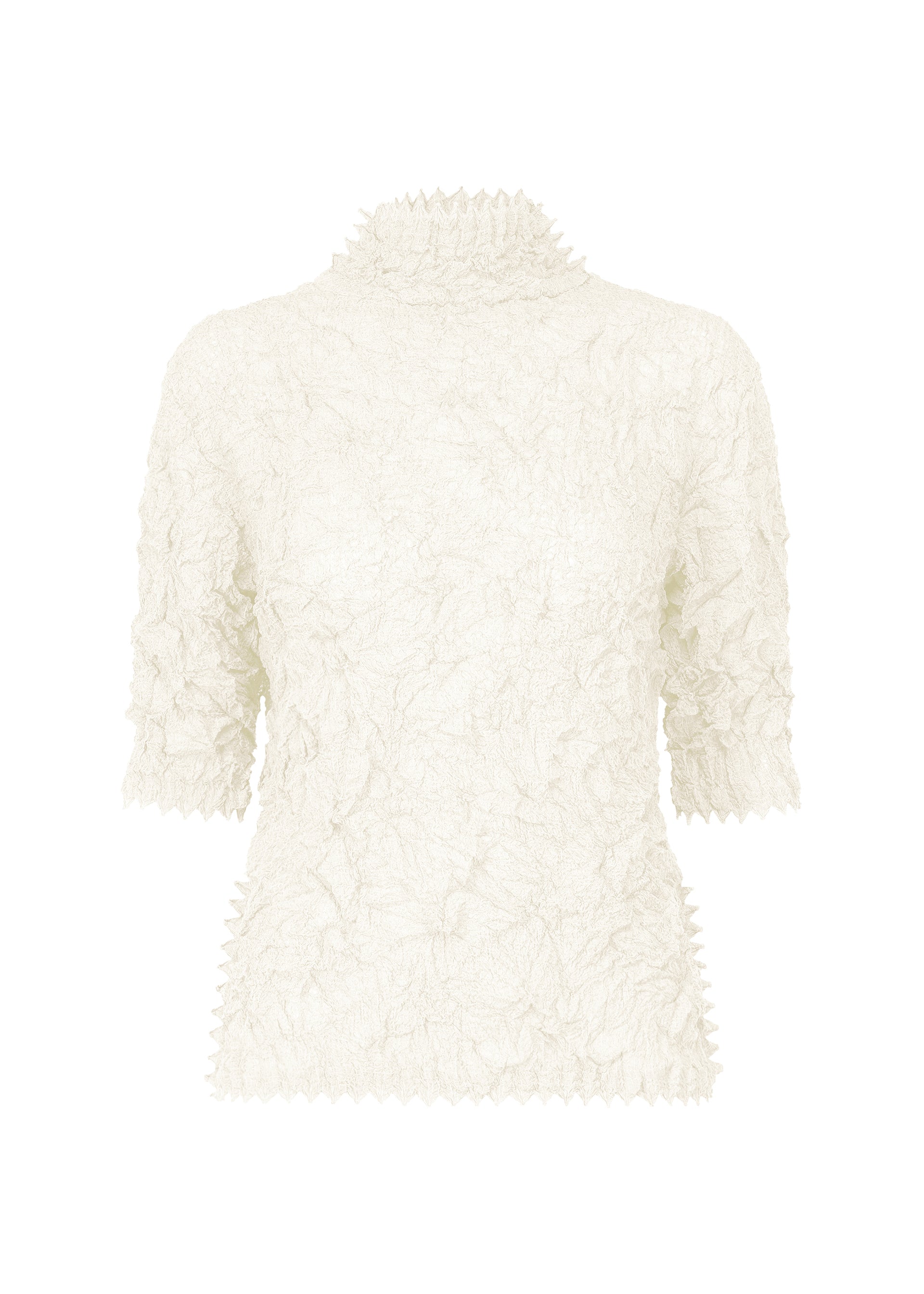 Zoomed view KUMO SHIBORI SUCKER, Women's Tops, White - WHITE(no.01)