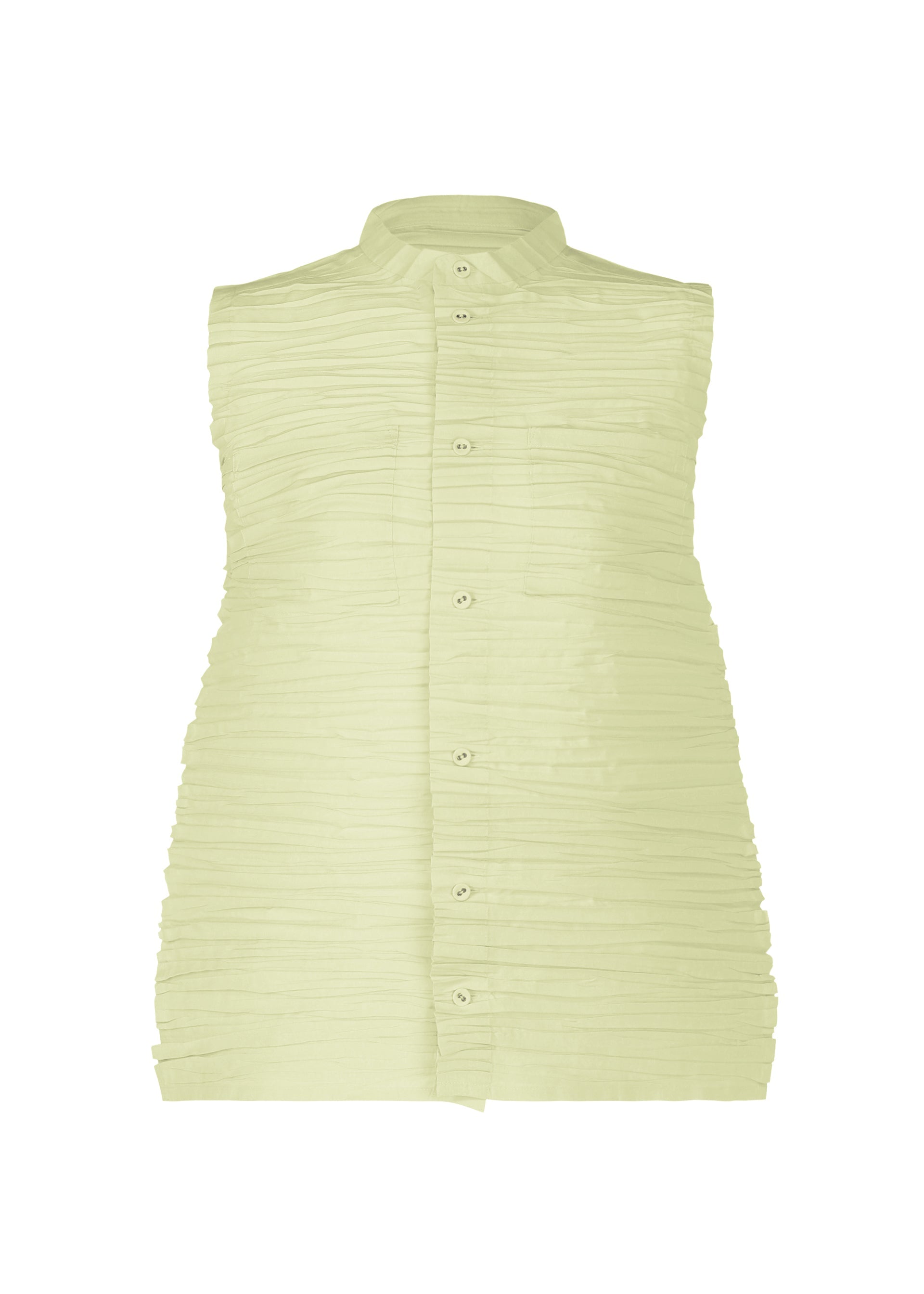 Zoomed view SHIBARI SHIRT - PALE GREEN(no.63)