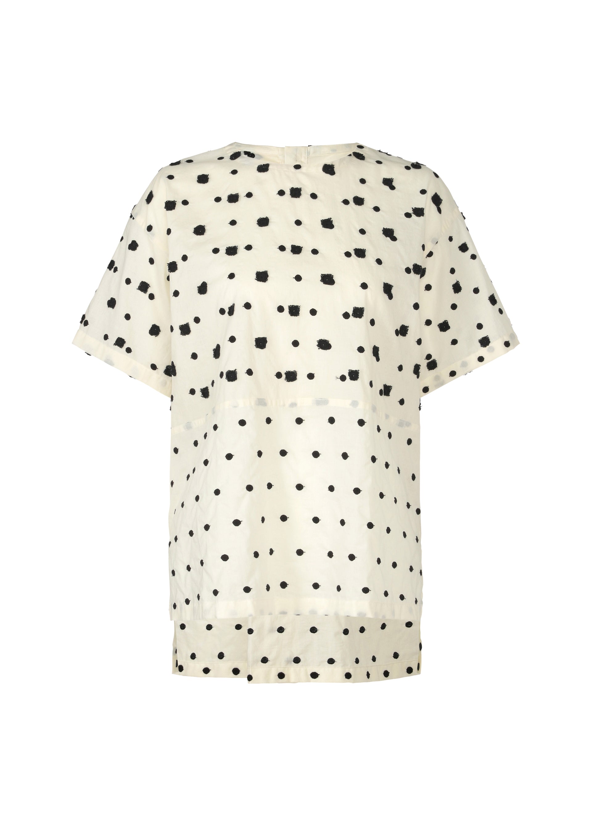 Zoomed view DOT AND SQUARE, Women's Tops, White - WHITE(no.01)