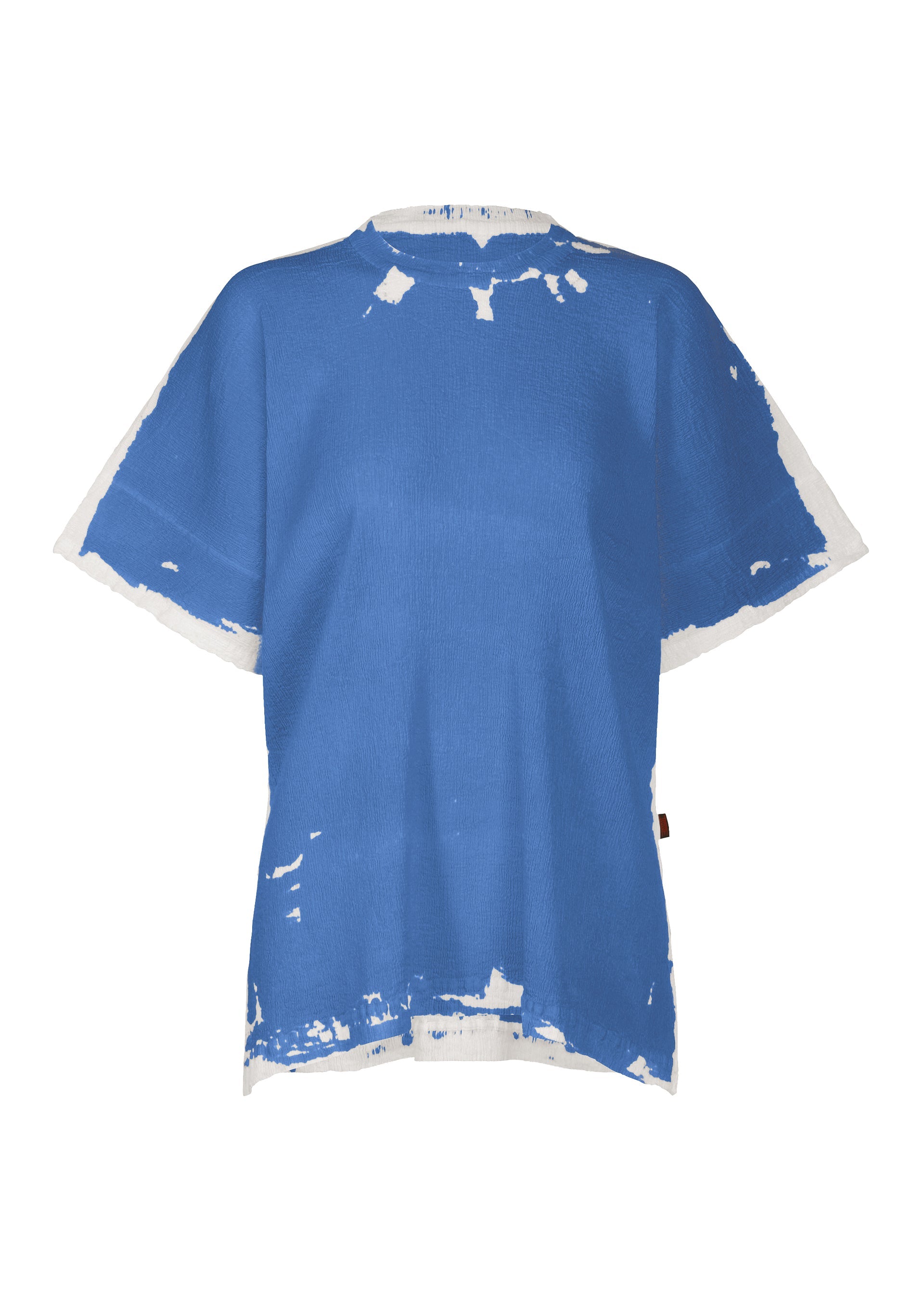 Zoomed view KYO CHIJIMI OVER PRINT - BLUE(no.72)