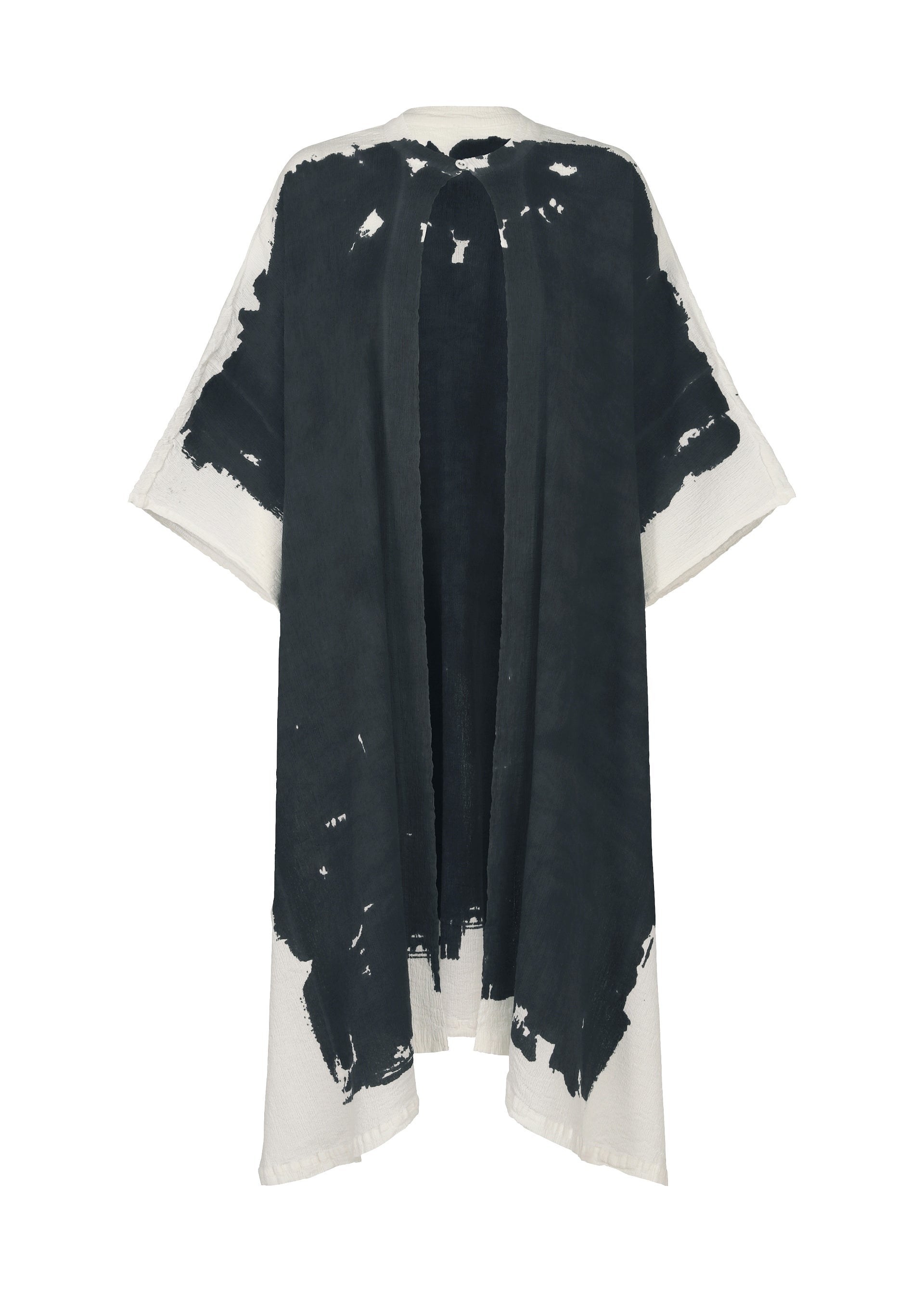 Zoomed view KYO CHIJIMI OVER PRINT, Women's Tops Cardigan, Gray - CHARCOAL(no.14)
