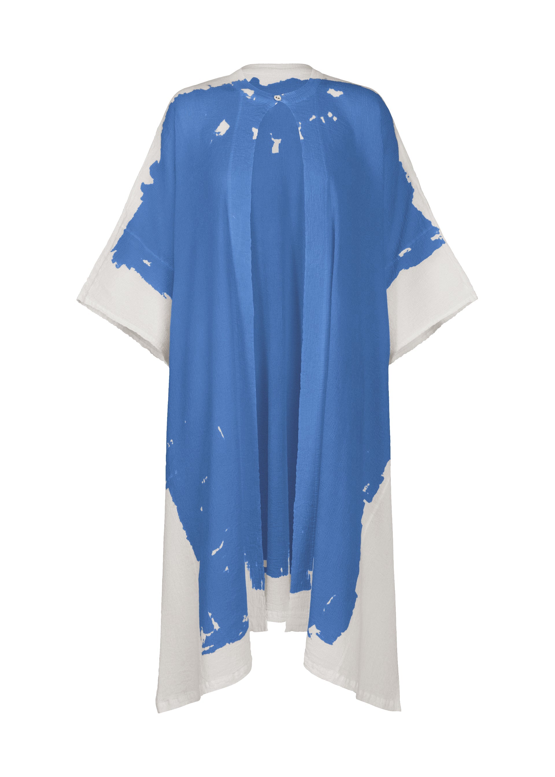 Zoomed view KYO CHIJIMI OVER PRINT - BLUE(no.72)