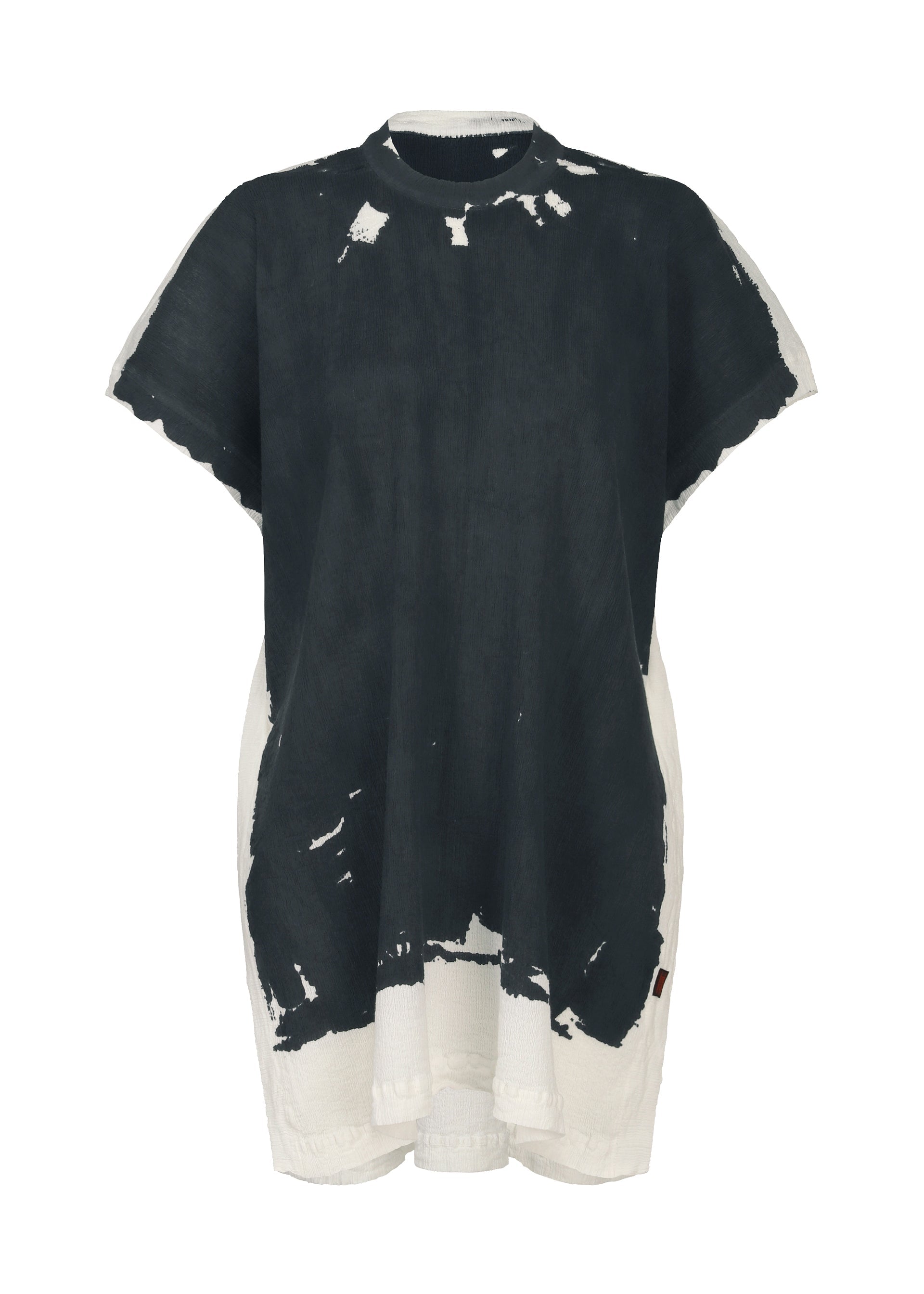 Zoomed view KYO CHIJIMI OVER PRINT, Women's Tops Tunic, Gray - CHARCOAL(no.14)