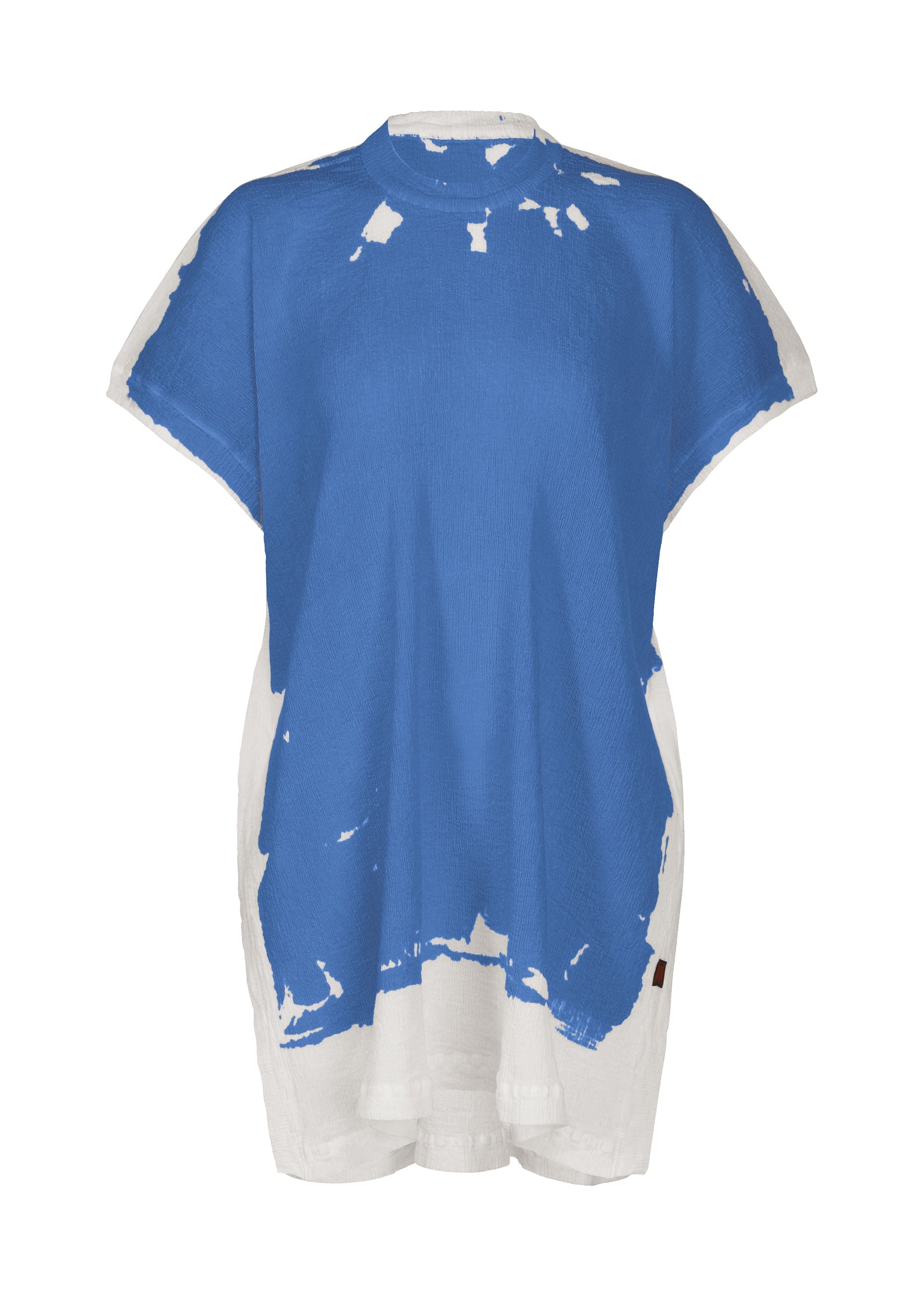 Zoomed view KYO CHIJIMI OVER PRINT - BLUE(no.72)