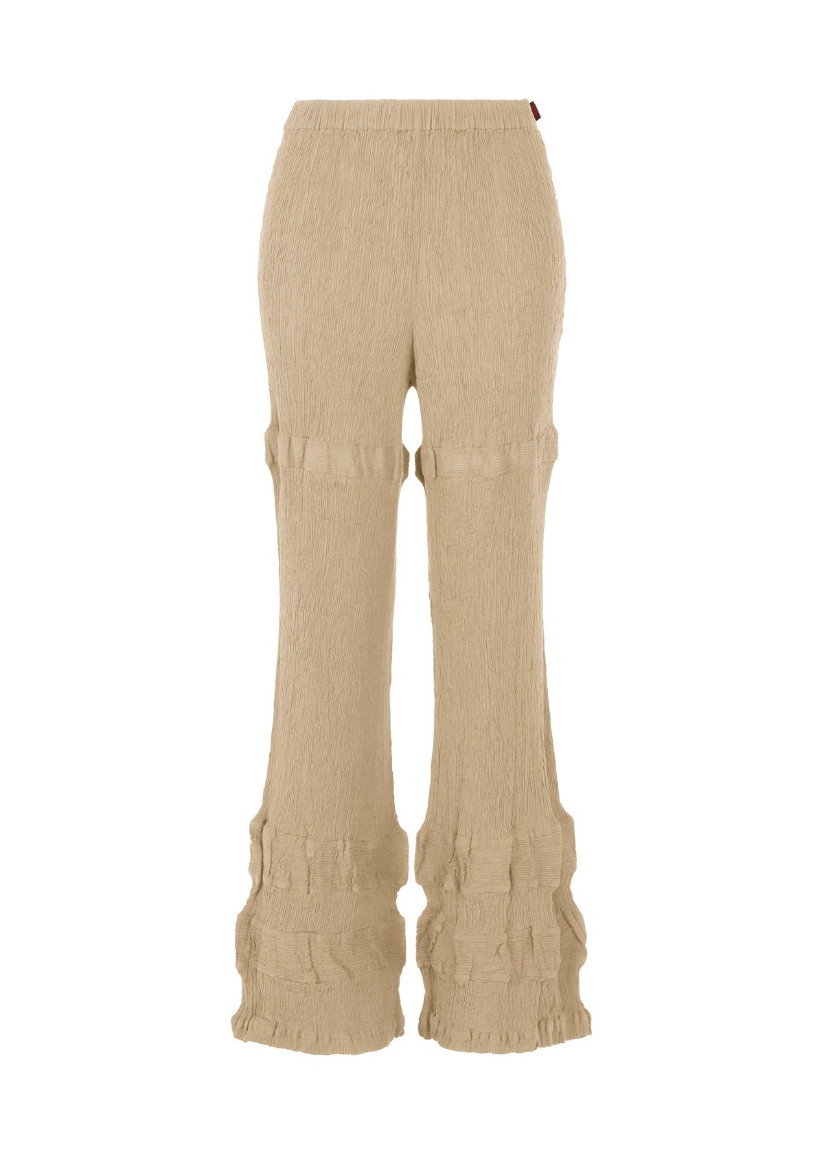 KYO CHIJIMI HORIZONTAL STRIPE, women's pants, beige view 2 of 9