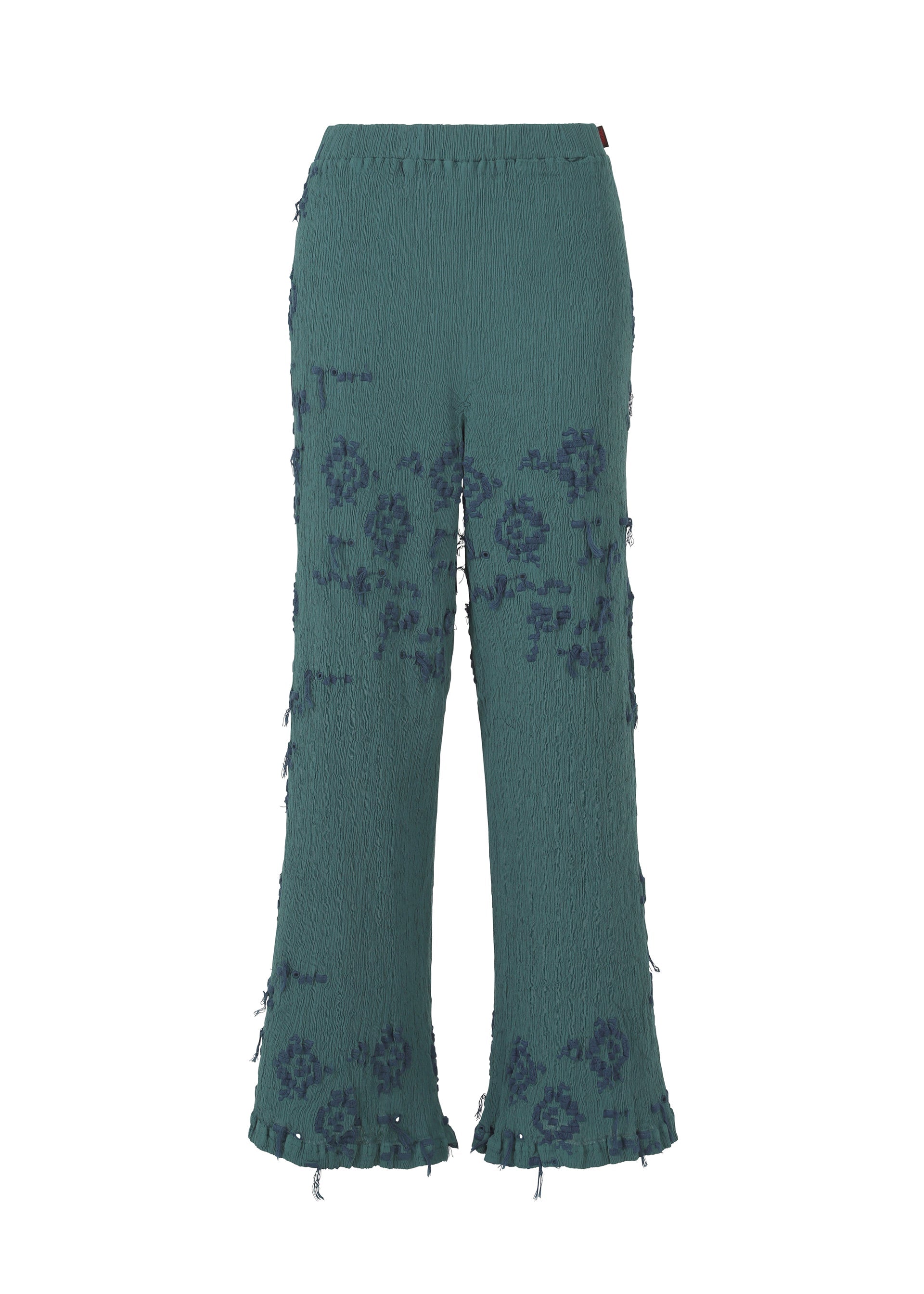 Zoomed view KYO CHIJIMI CUT LOOP - DARK TEAL (no.67)
