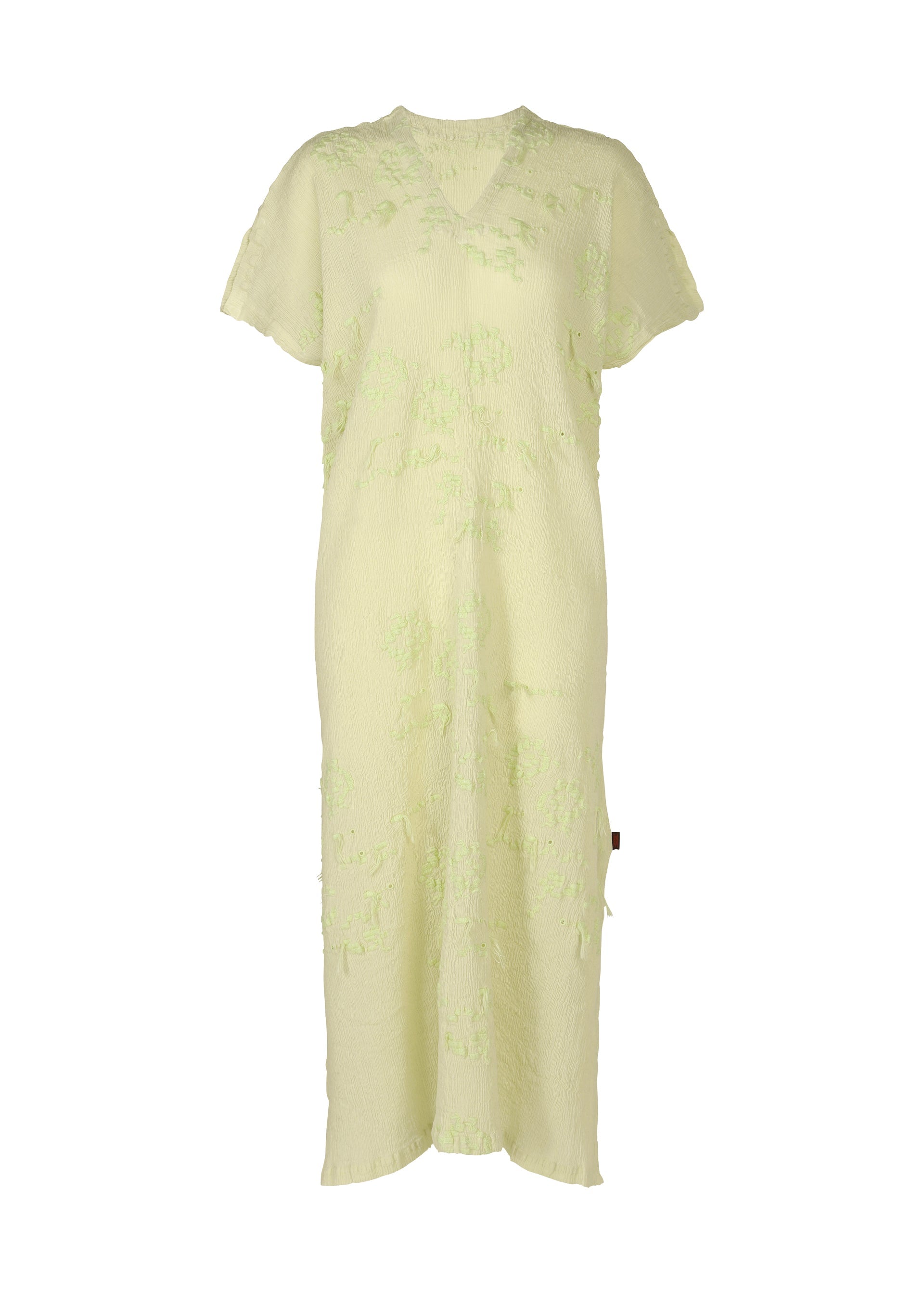 Zoomed view KYO CHIJIMI CUT LOOP - PALE YELLOW (no.50)