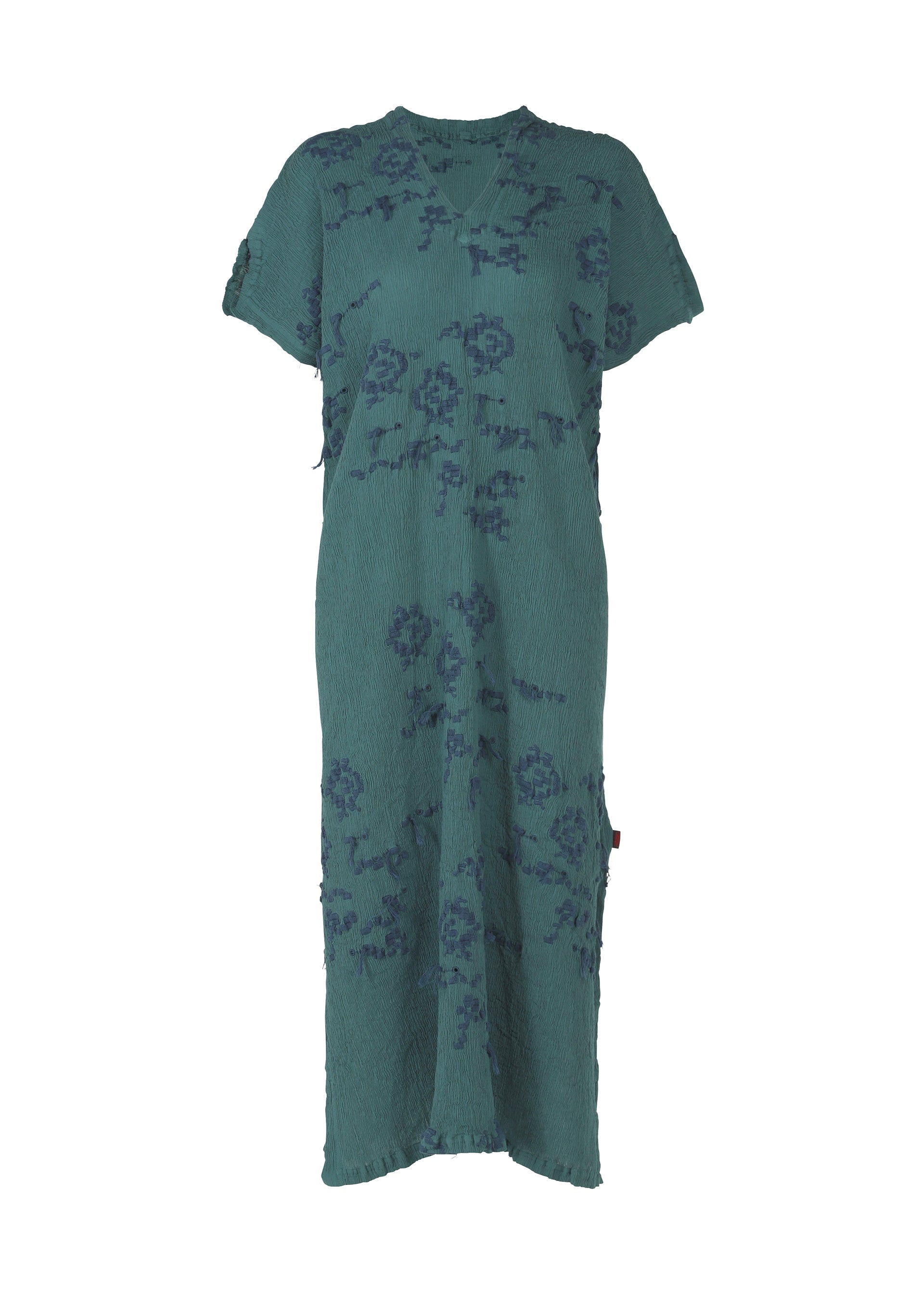 Zoomed view KYO CHIJIMI CUT LOOP - DARK TEAL (no.67)