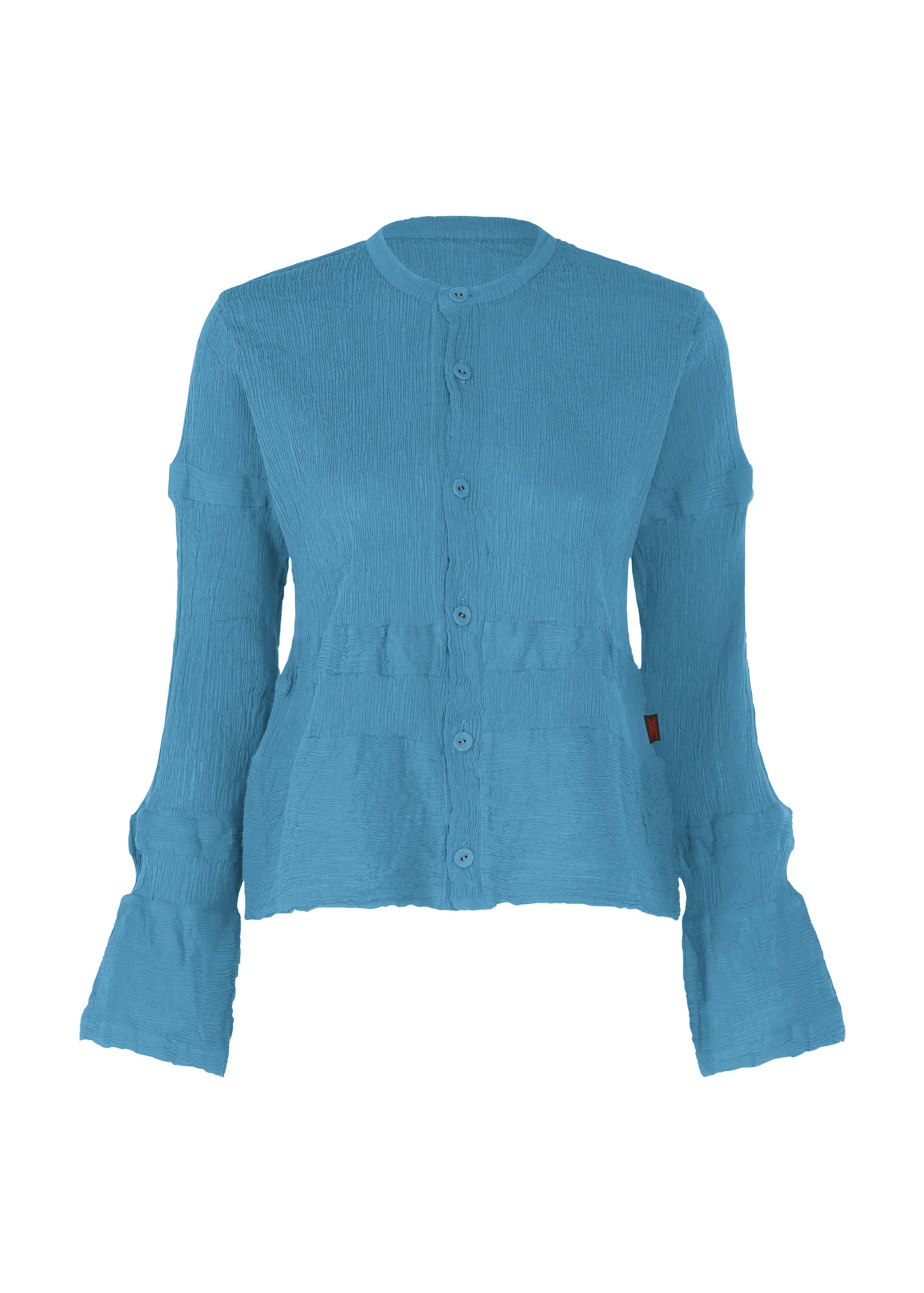 Zoomed view KYO CHIJIMI HORIZONTAL STRIPE - BLUE (no.72)