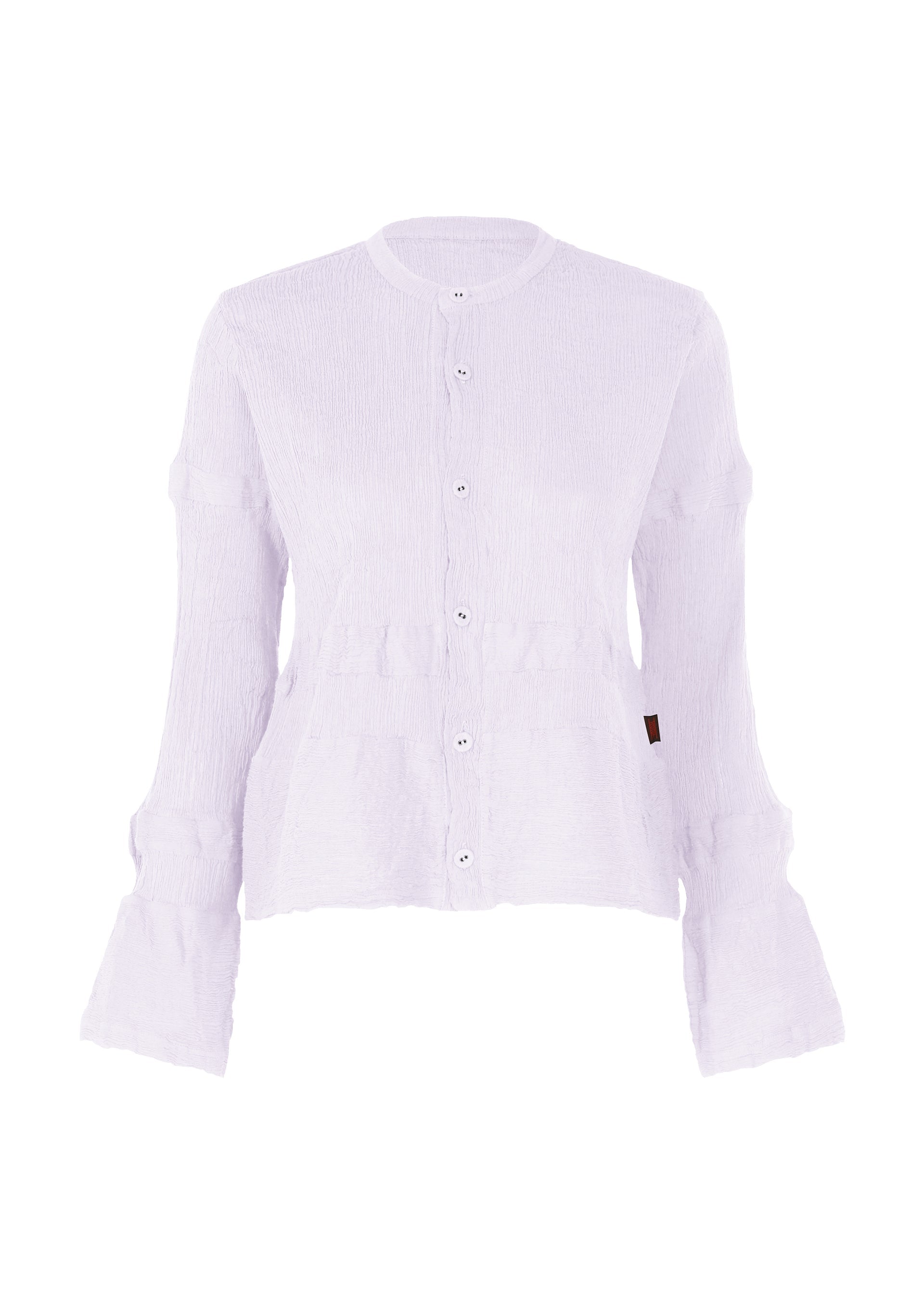 Zoomed view KYO CHIJIMI HORIZONTAL STRIPE - LIGHT PURPLE (no.80)