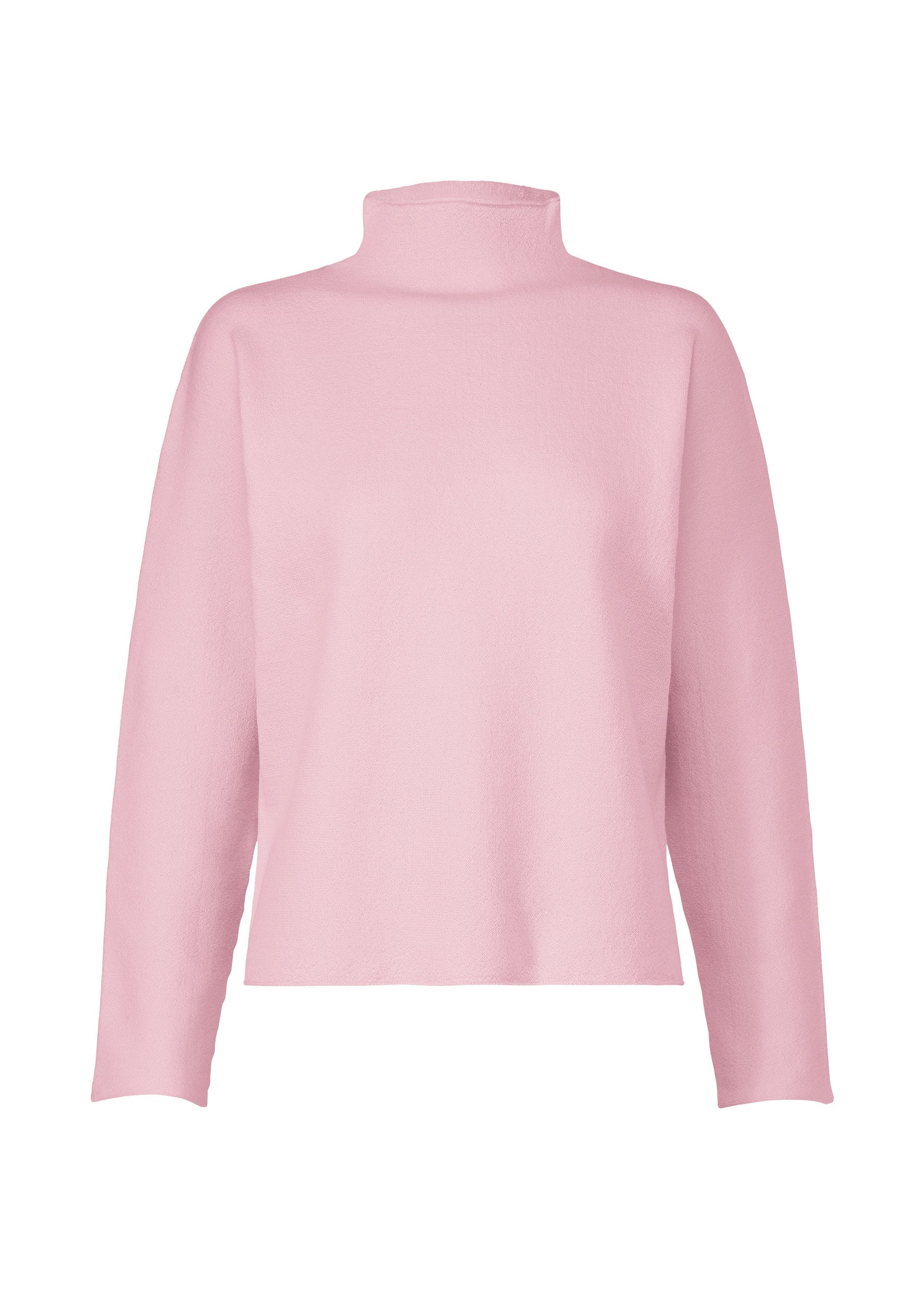 Zoomed view Wool seamless, women's top, pink - PALE PINK (no.21)