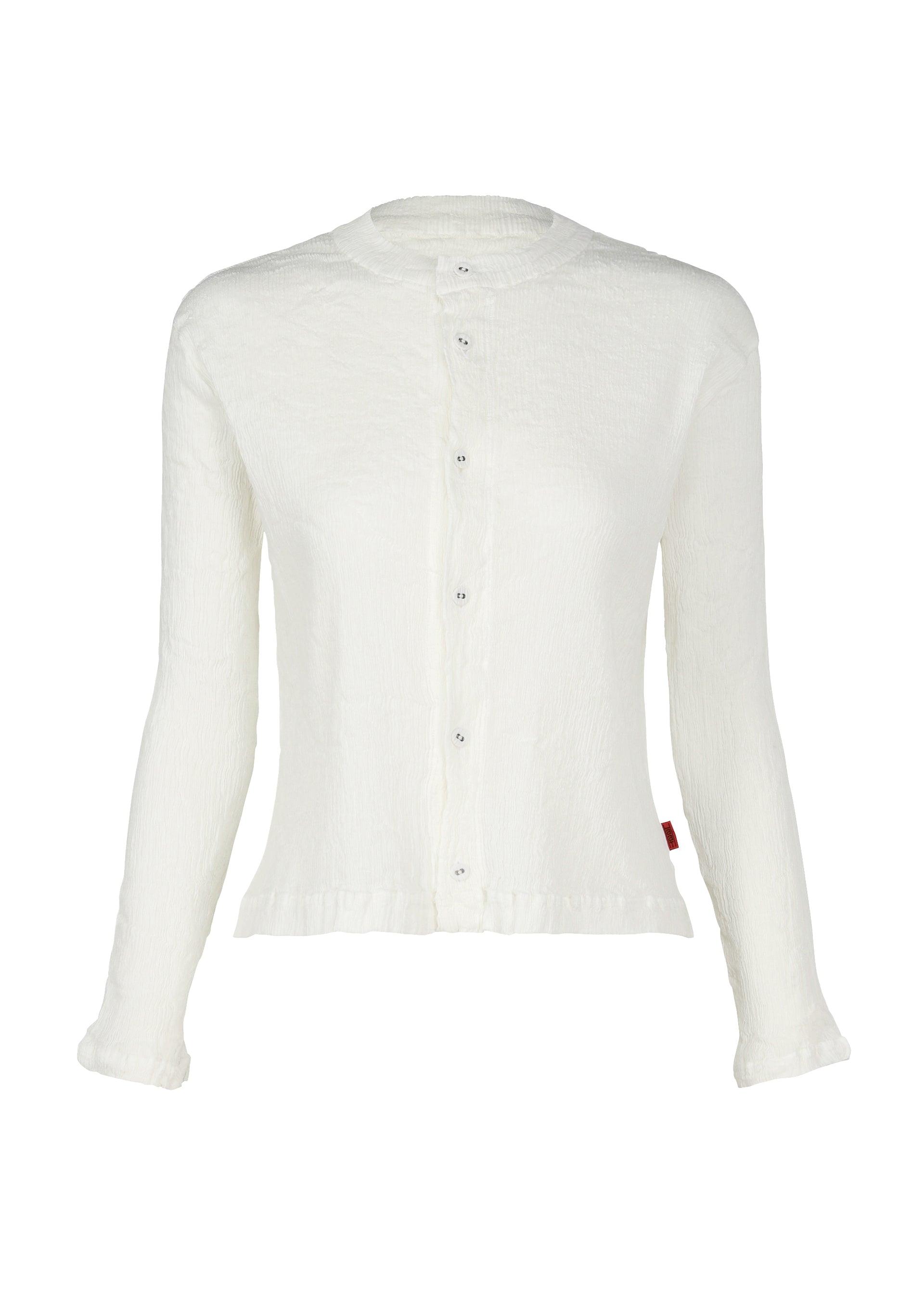 Zoomed view KYO CHIJIMI BASIC, Women's Tops Cardigan, White - WHITE(no.01)