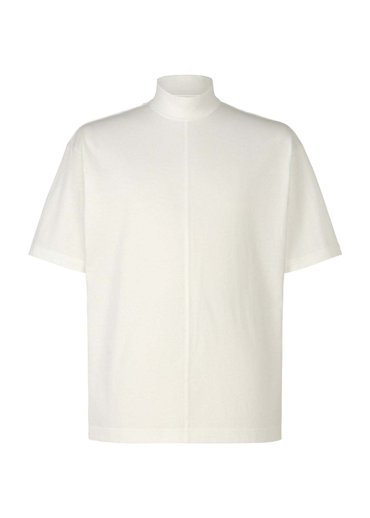 HIGH NECK T-SHIRT, Men's Tops, White view 1 of 3