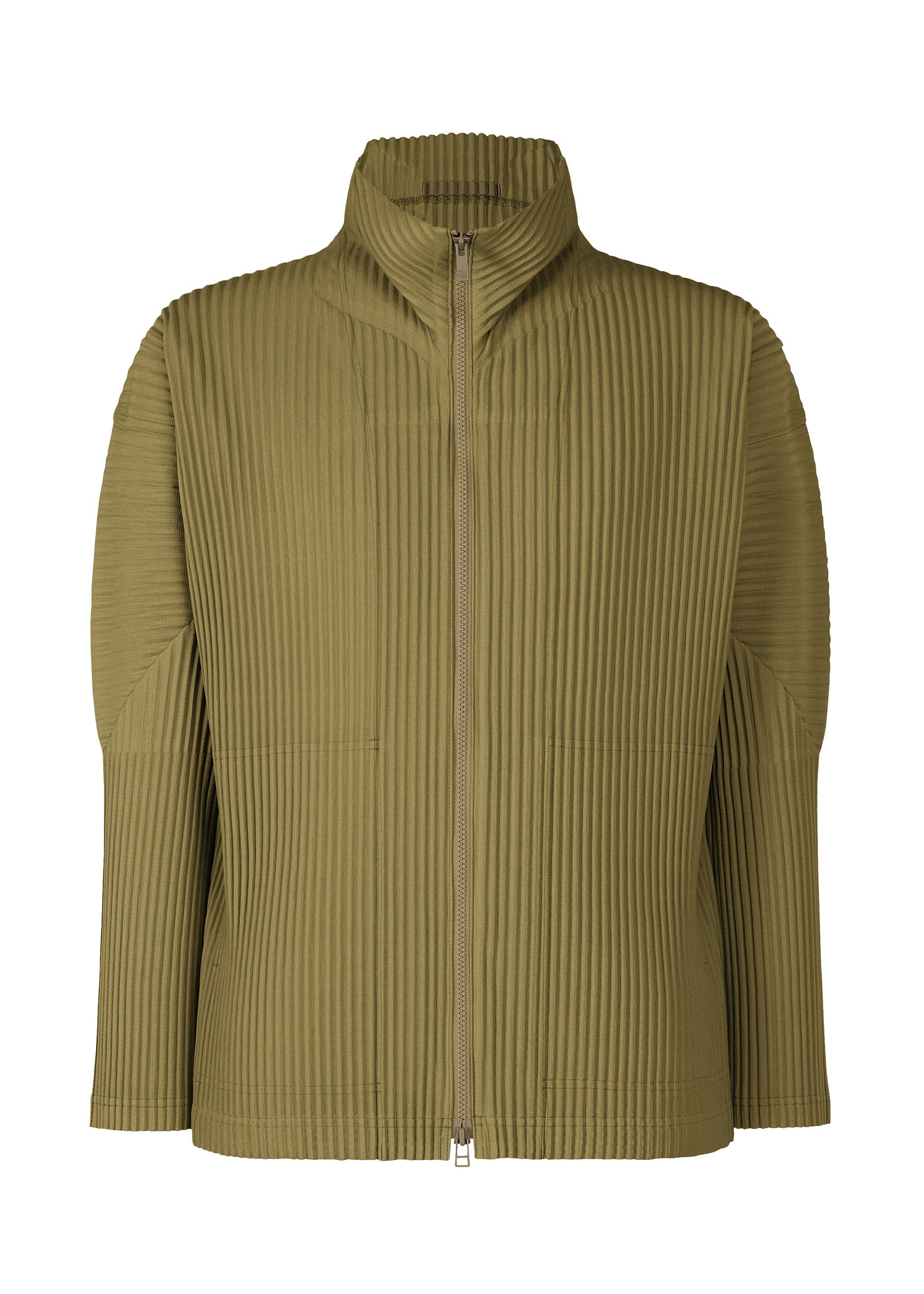 Zoomed view COLOR PLEATS - OLIVE KHAKI(no.67)