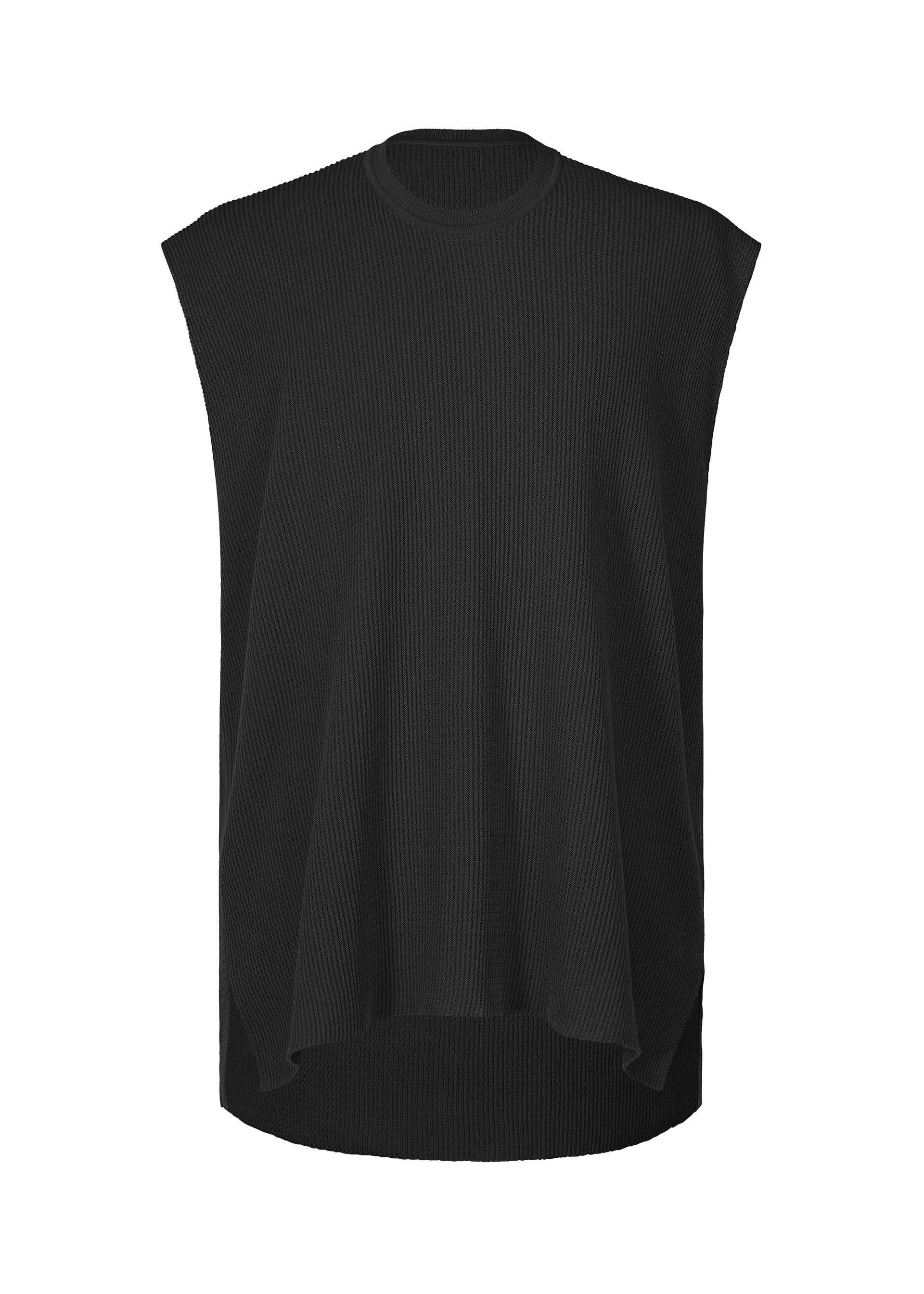 Zoomed view TIGHT TWIST COTTON KNIT, Men's knit, black - BLACK(no.15)
