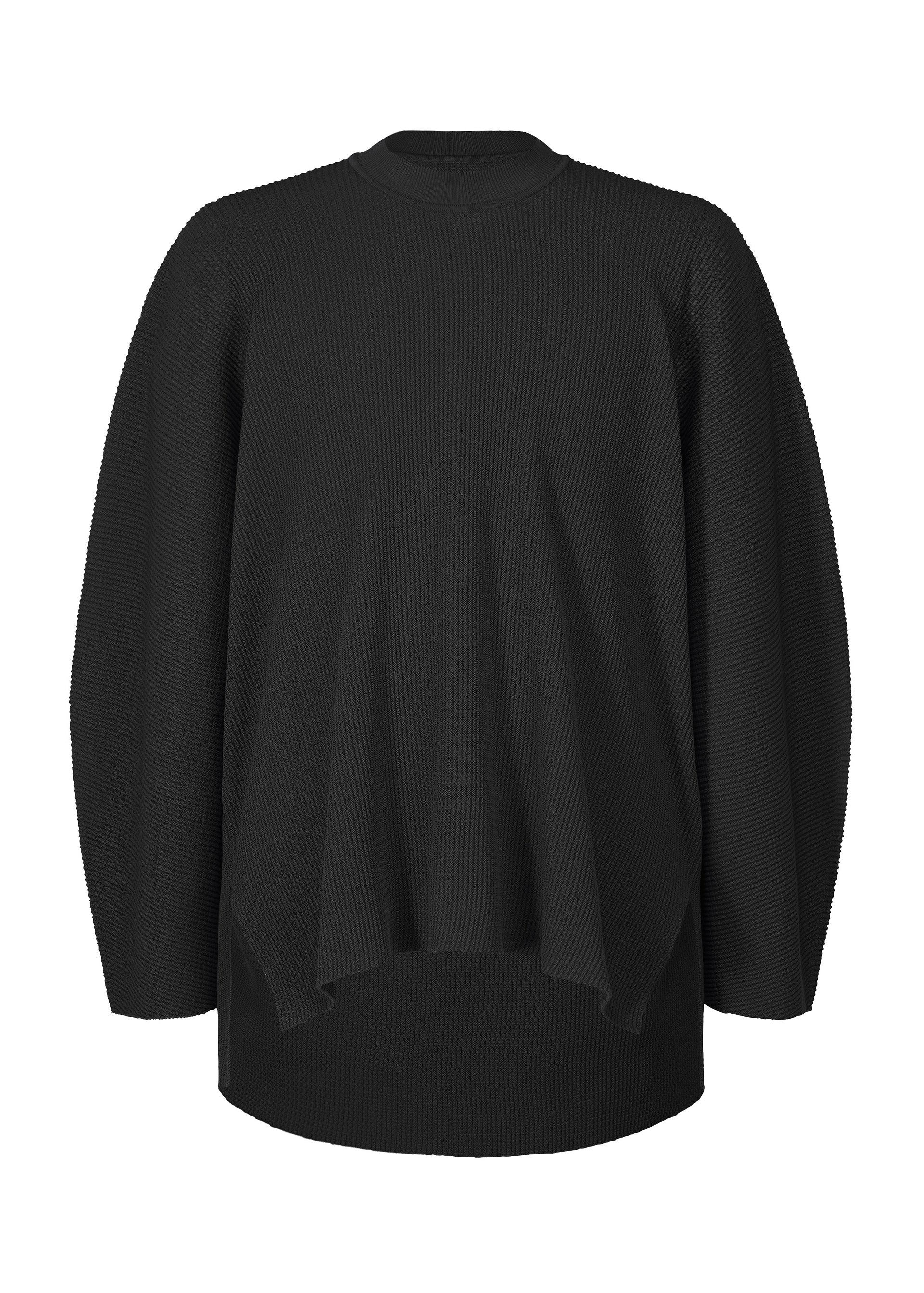 Zoomed view TIGHT TWIST COTTON KNIT, Men's knit, black - BLACK(no.15)