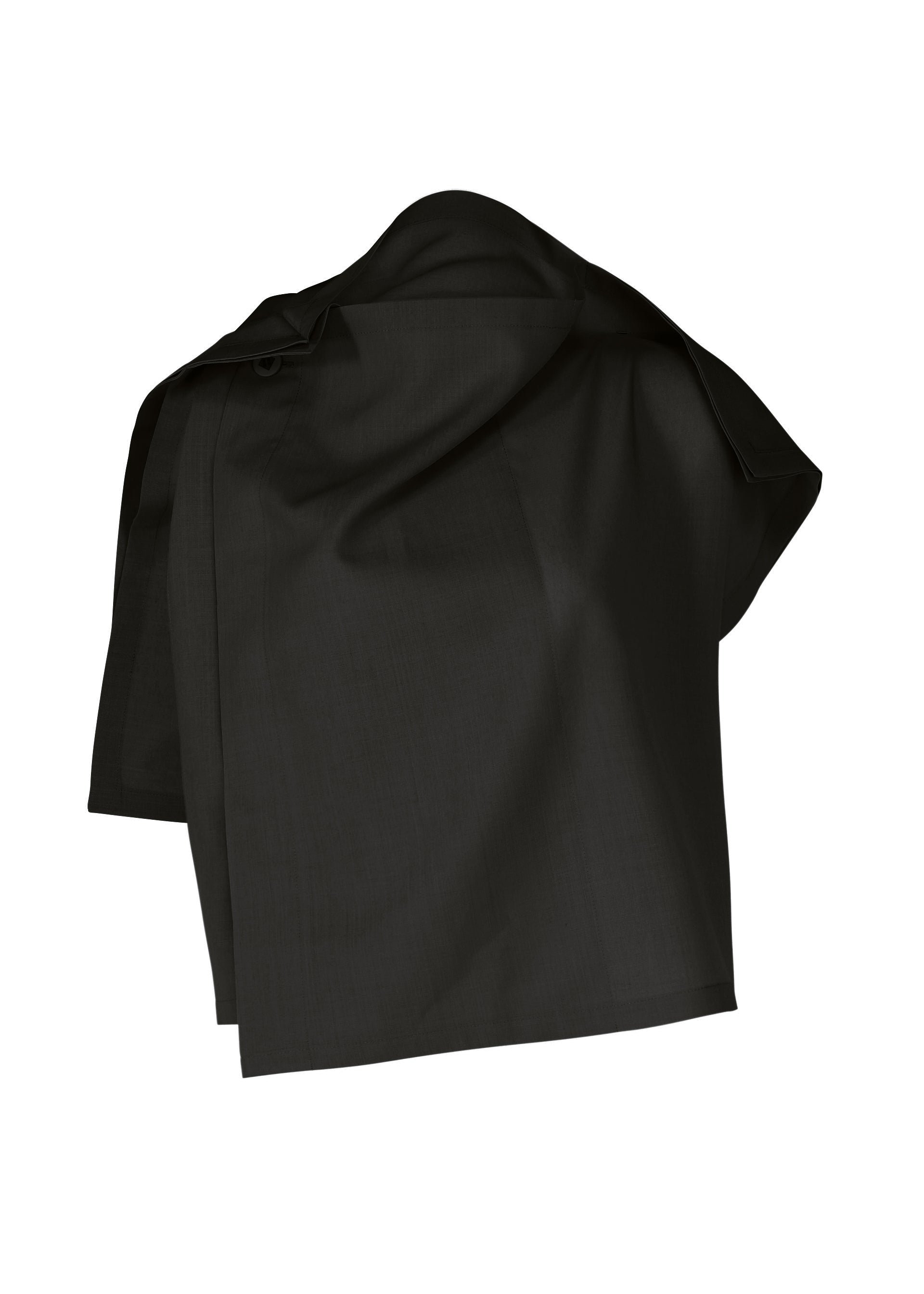 Zoomed view SQUARE RAMIE - BLACK (no.15)