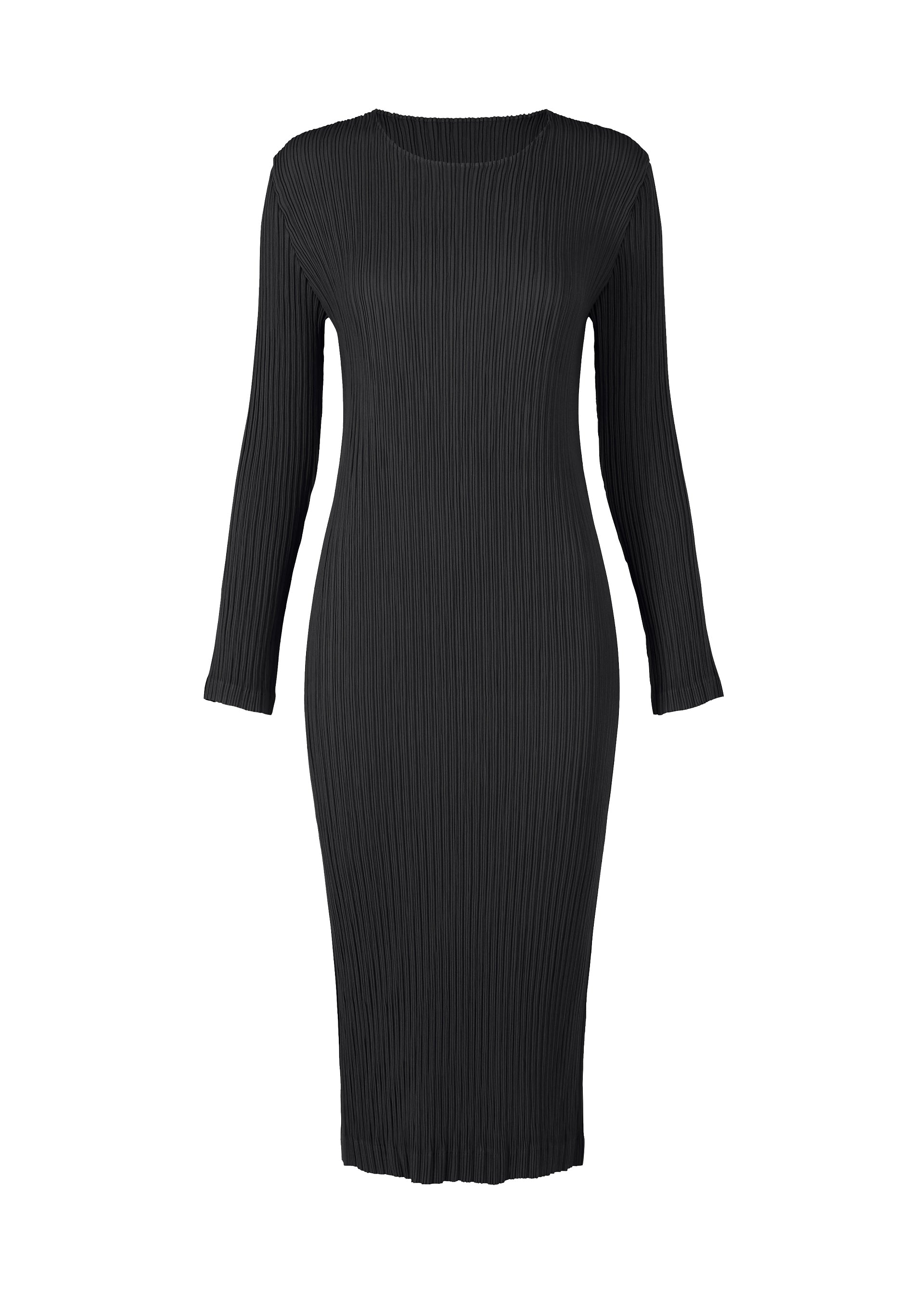 Zoomed view HATCHING PLEATS - BLACK(no.15)