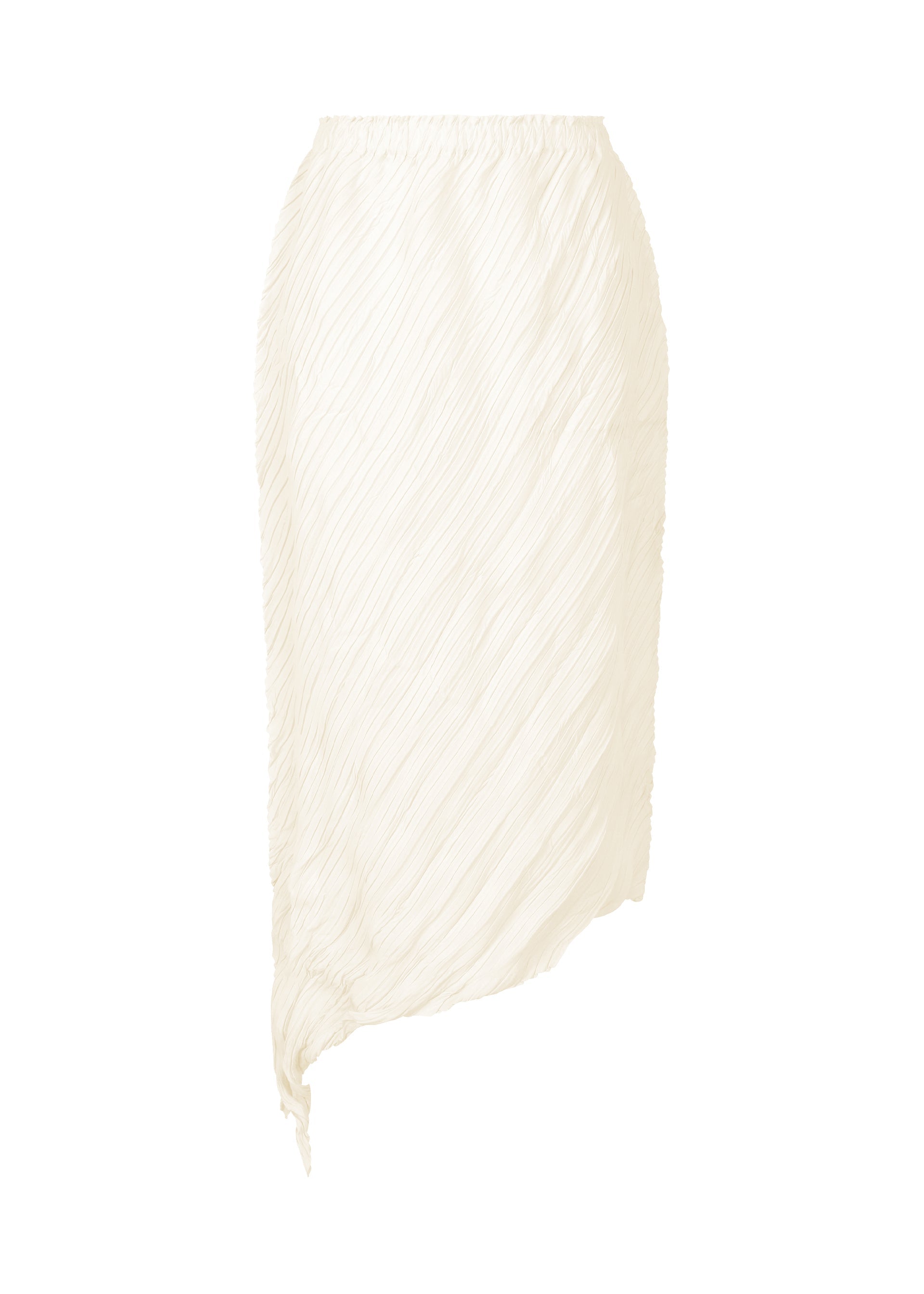 Zoomed view WRINKLED AND TWISTED, Women's Skirt, White - WASHI WHITE(no.05)