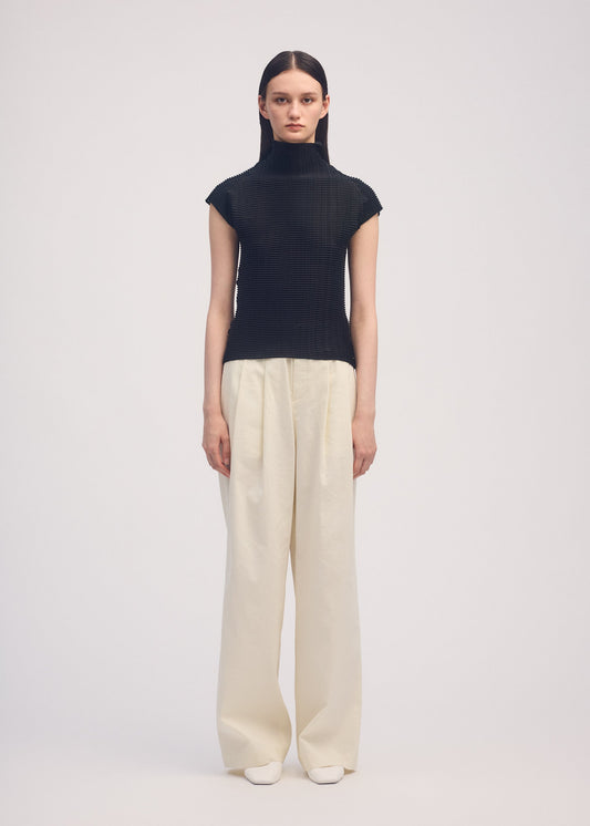 WOOLY PLEATS BK/WT-56 view 2