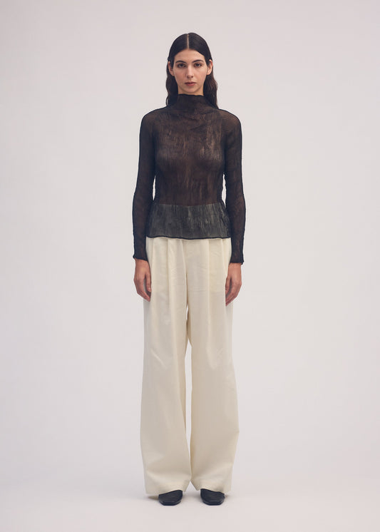 CHIFFON TWIST BK/WT view 2