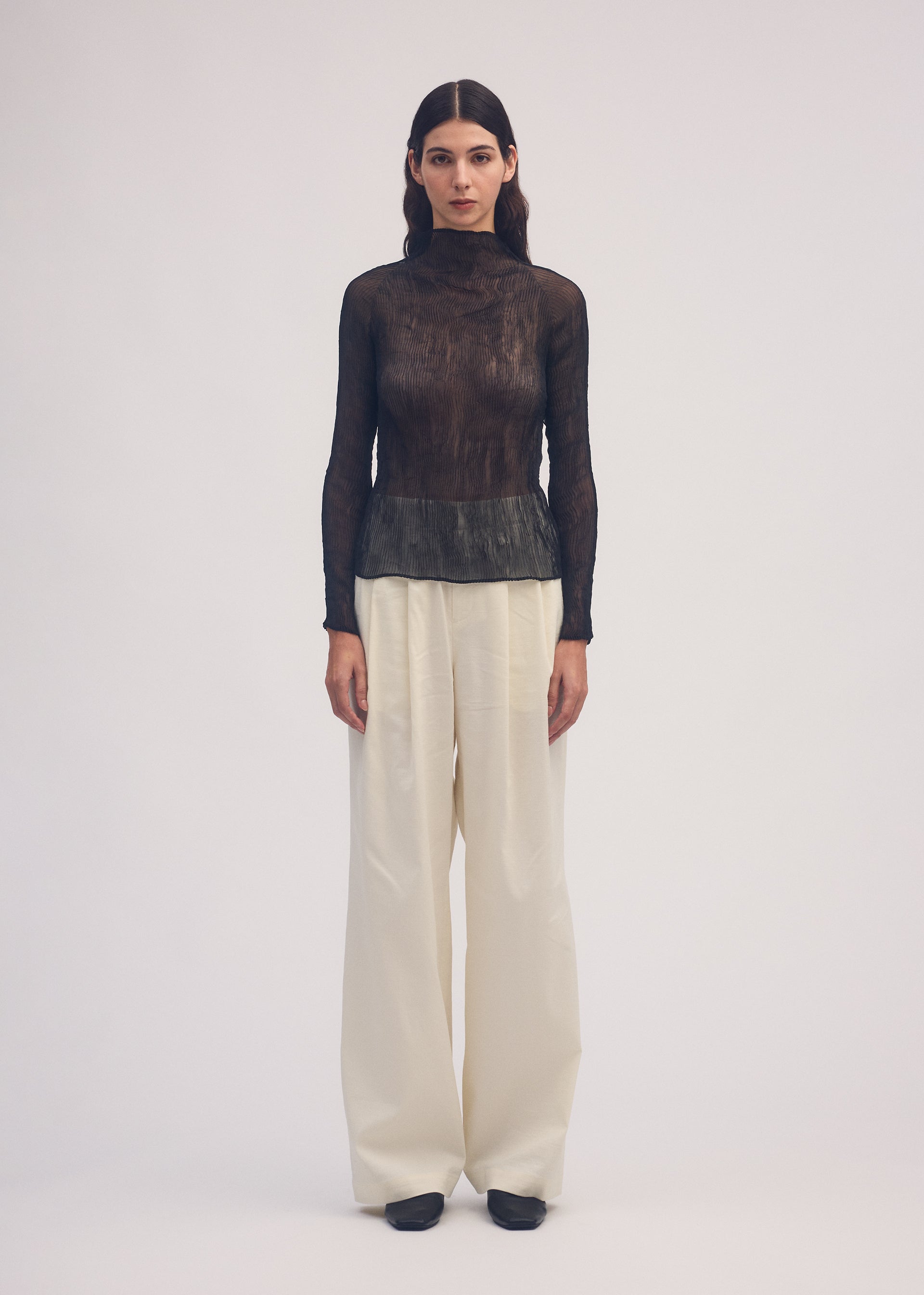 CHIFFON TWIST BK/WT-38