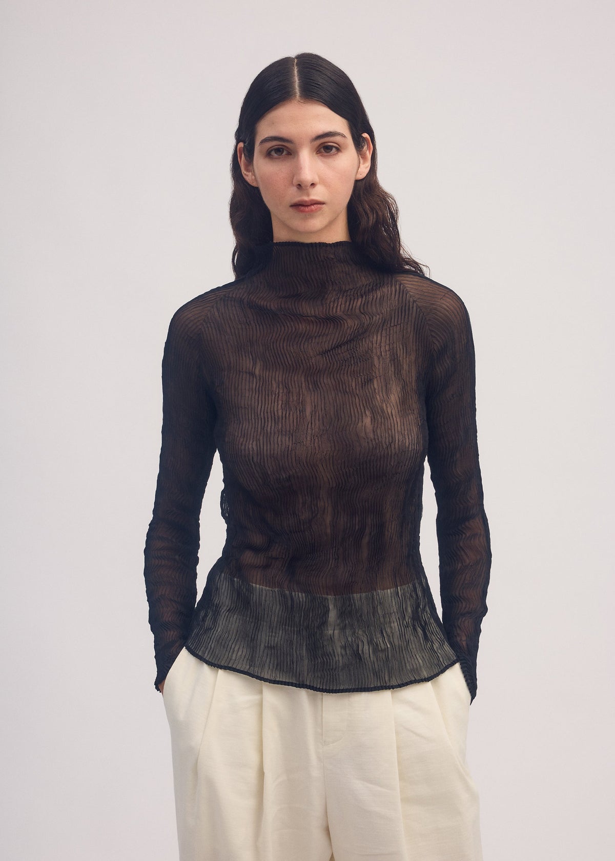 CHIFFON TWIST BK/WT view 5 of 5
