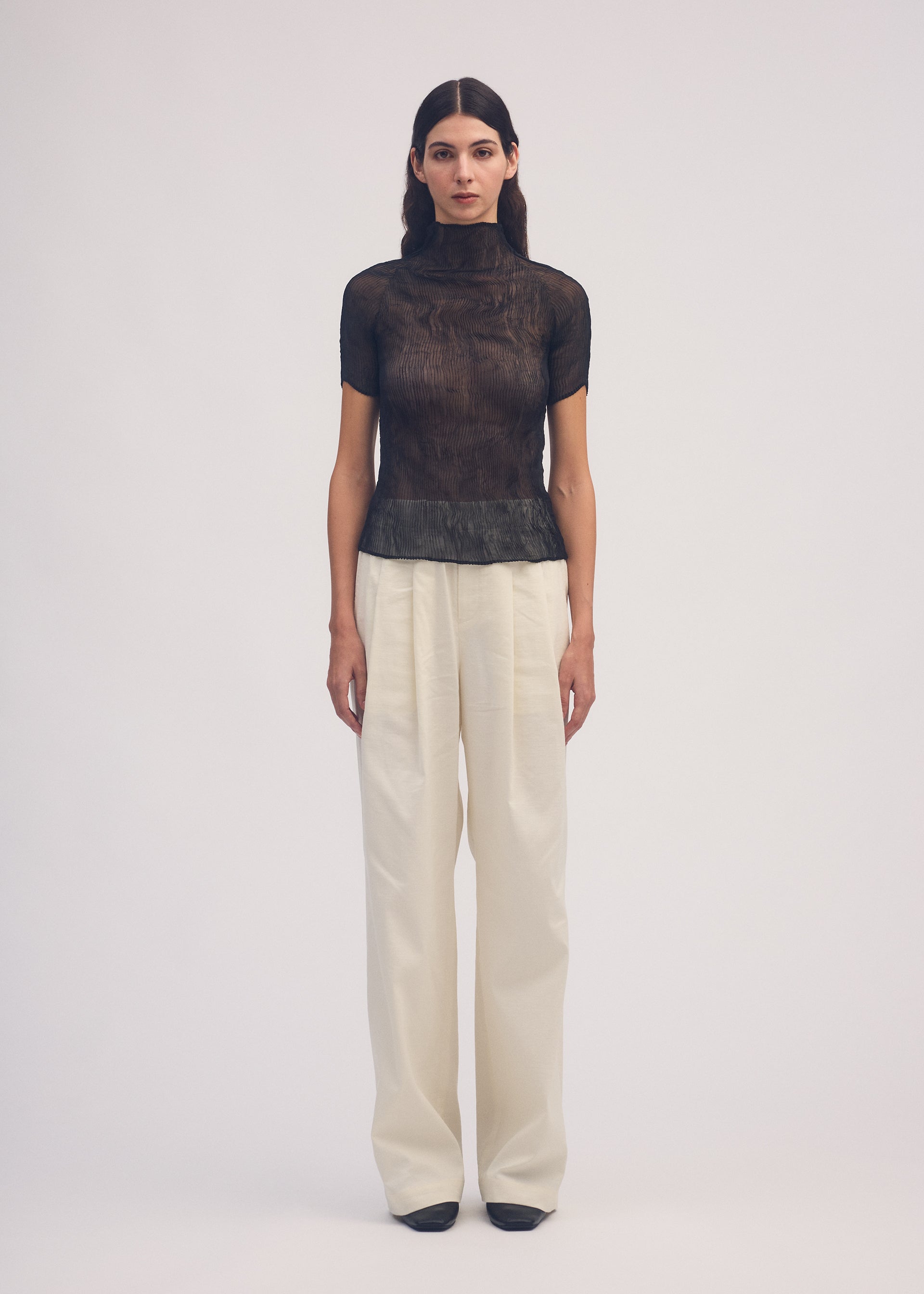 CHIFFON TWIST BK/WT-38