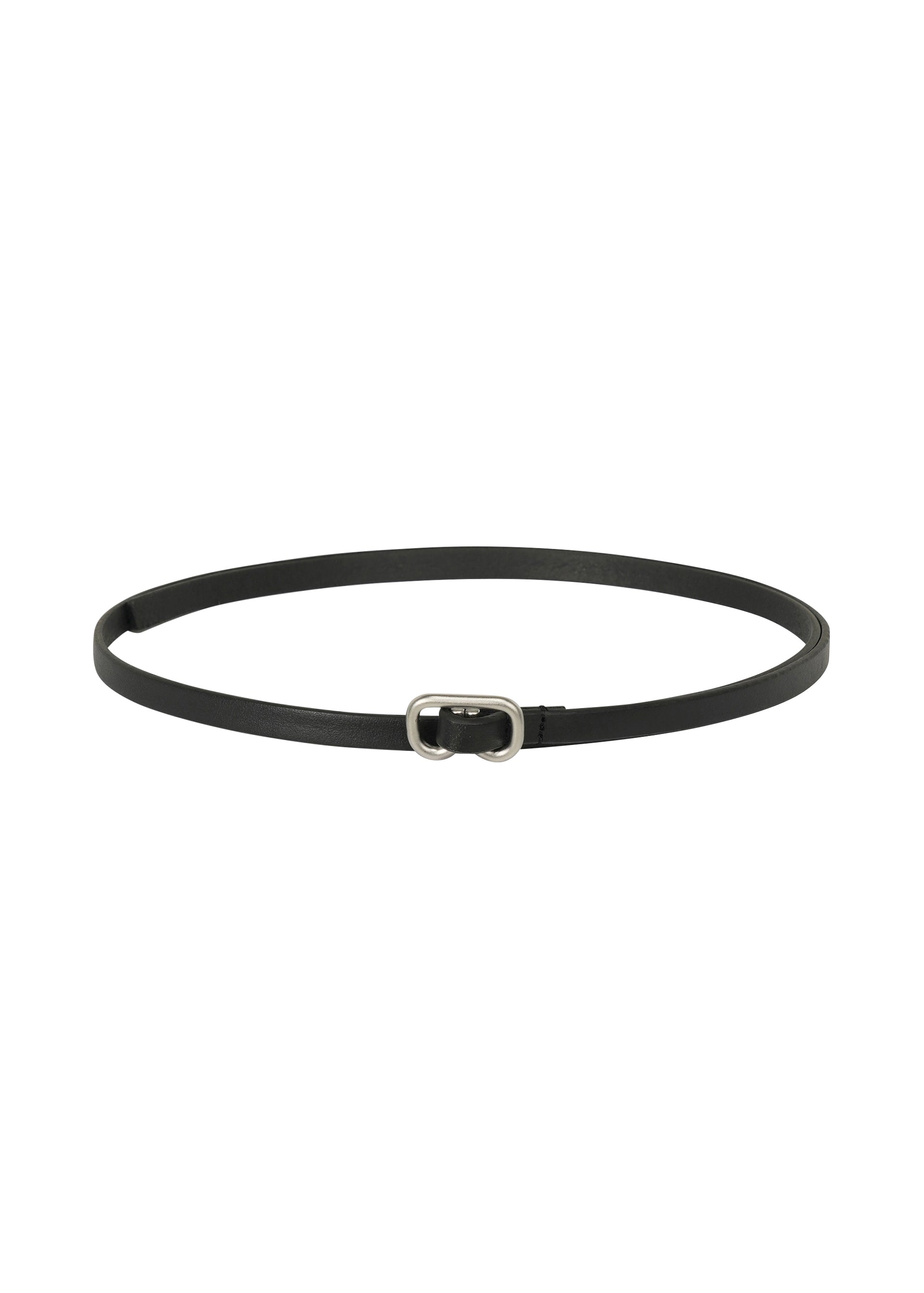Zoomed view SOLID LEATHER BELT - BLACK (no.15)