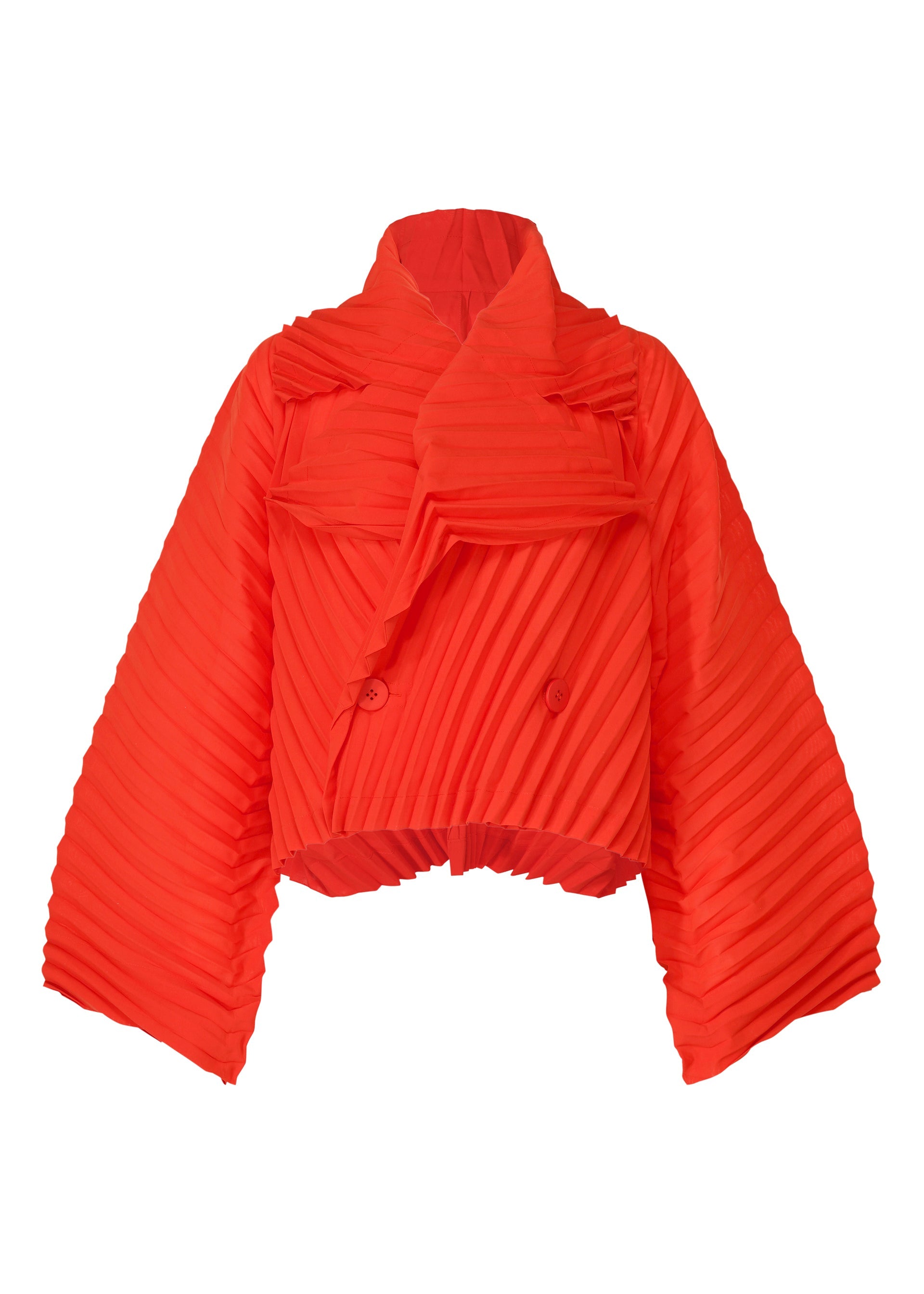 Zoomed view WAVE PLEATS - RED (no.24)