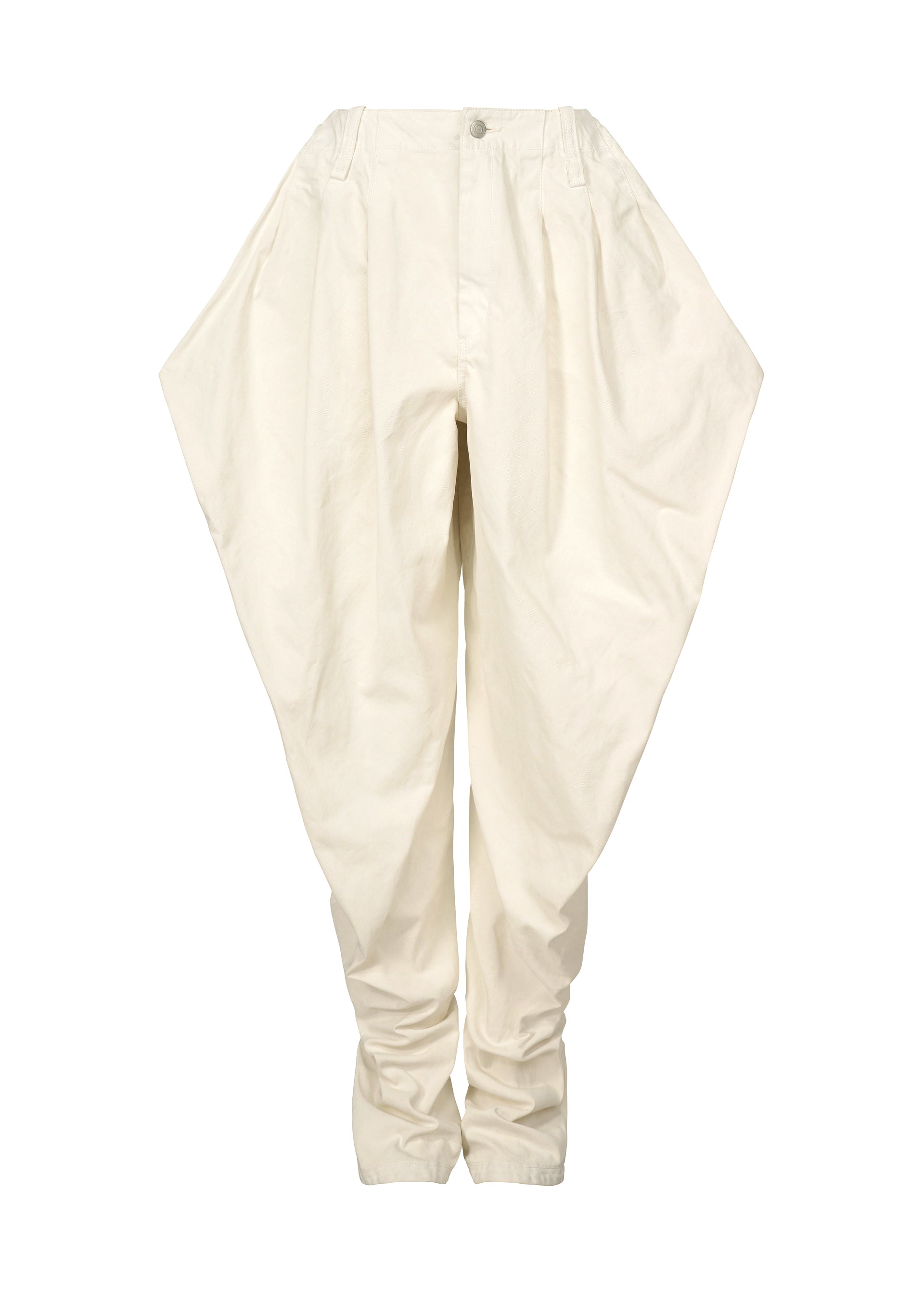 Zoomed view SCULPTURAL, Women's Pants, White - WHITE (no.01)
