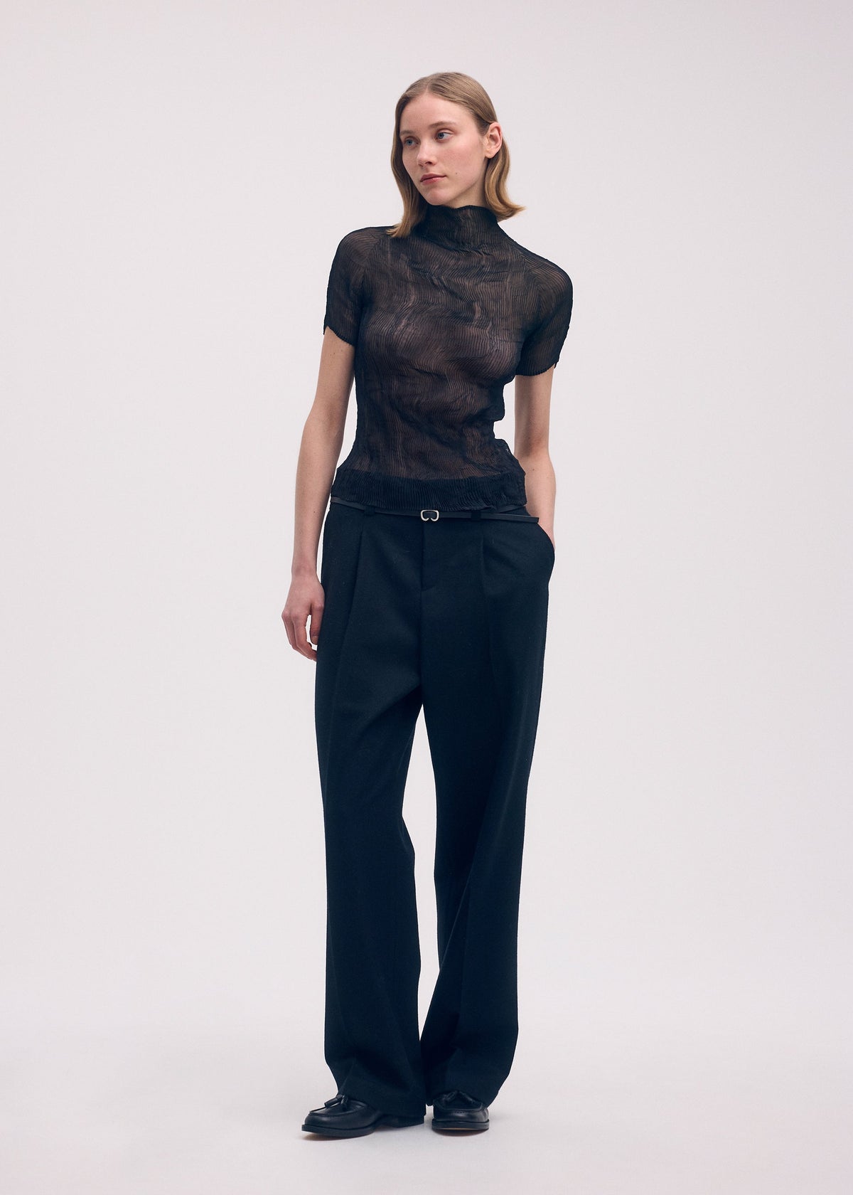 CHIFFON TWIST BK/WT view 5 of 6