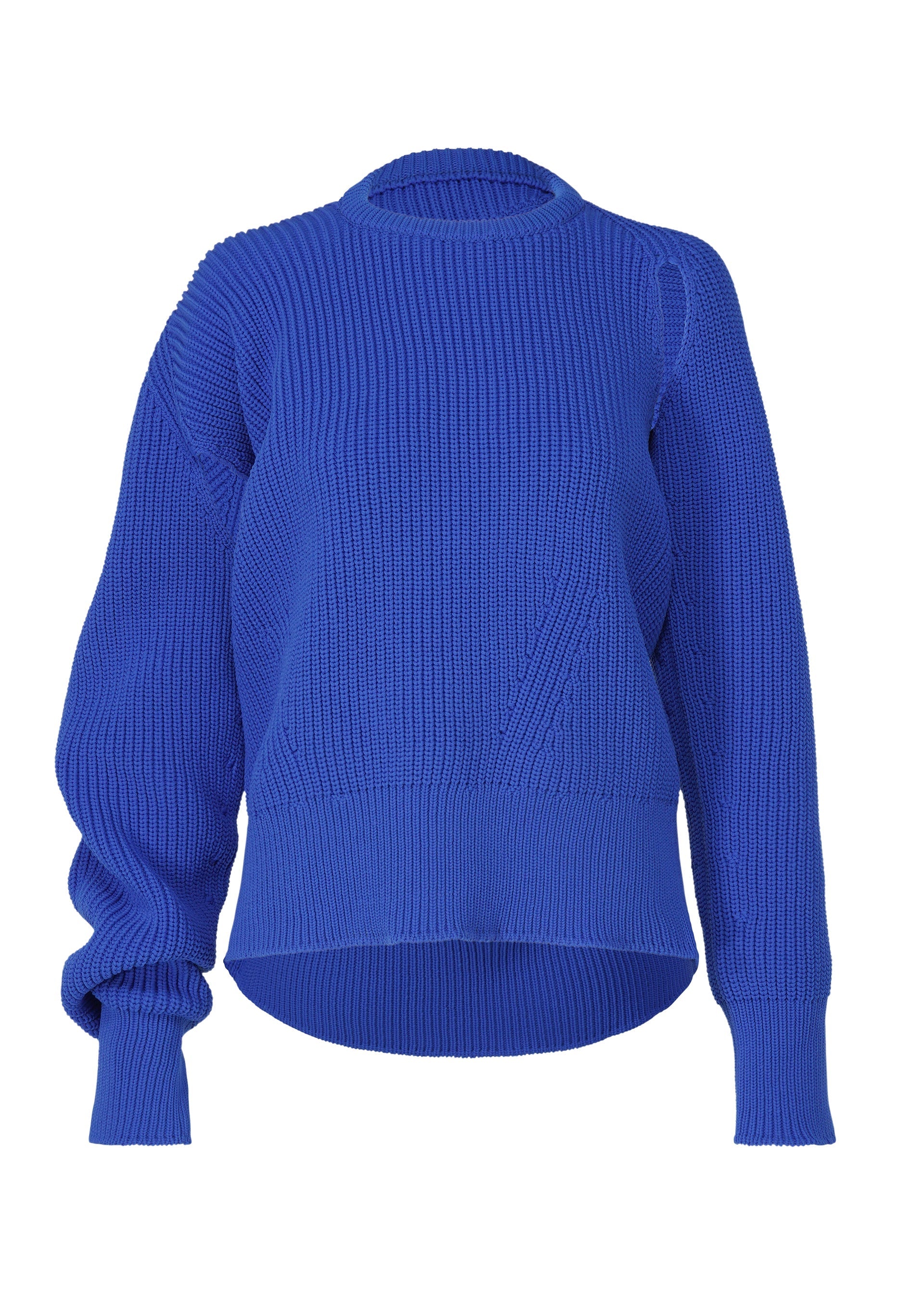 Zoomed view DISPLACED KNIT - BLUE (no.72)