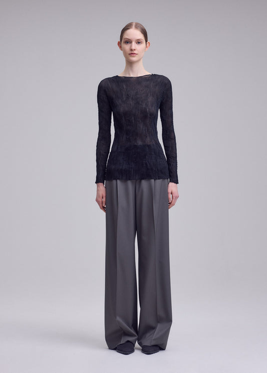 CHIFFON TWIST BK/WT view 2
