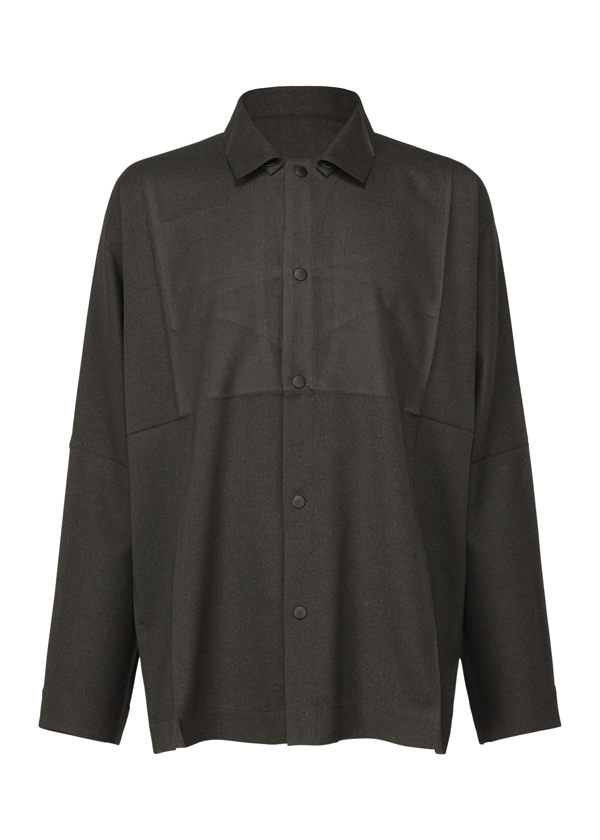 Zoomed view WOOL LIKE COMPACT SHIRT, Men's Tops Shirt, Gray - CHARCOAL GRAY(no.13)