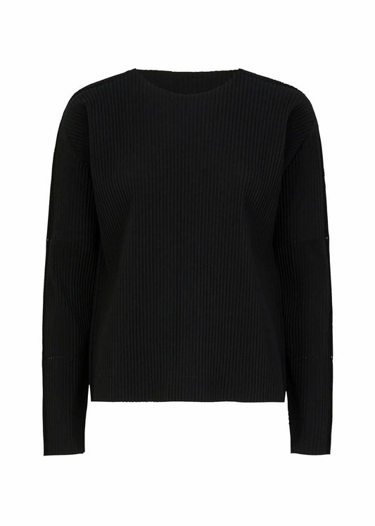 FINE KNIT PLEATS BLACK TOP view 1