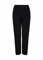 FINE KNIT PLEATS BLACK PANTS