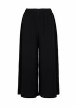 FINE KNIT PLEATS BLACK PANTS