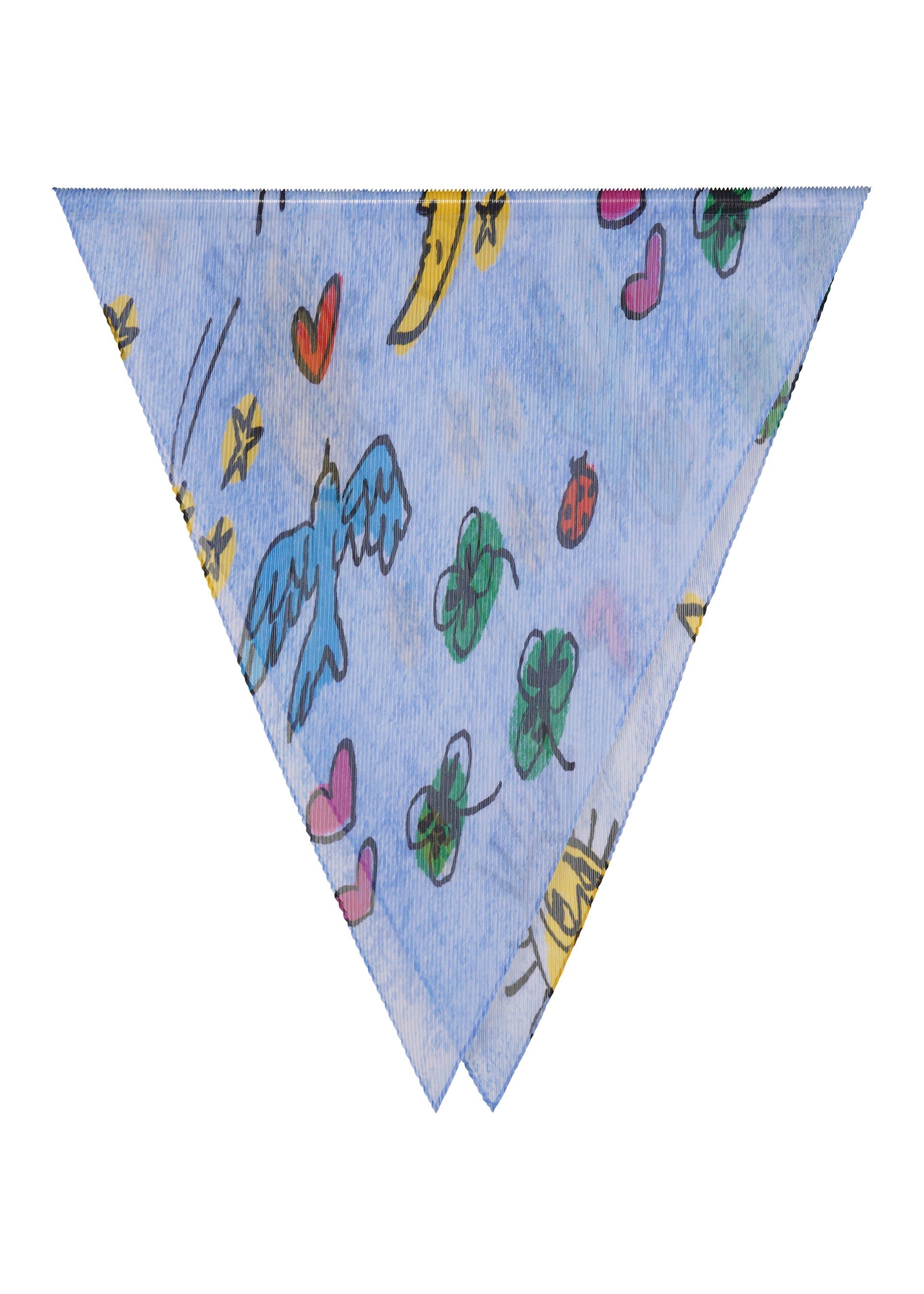Zoomed view GOOD DAY EVERYDAY PLEATS STOLE - BLUE-HUED(no.78)
