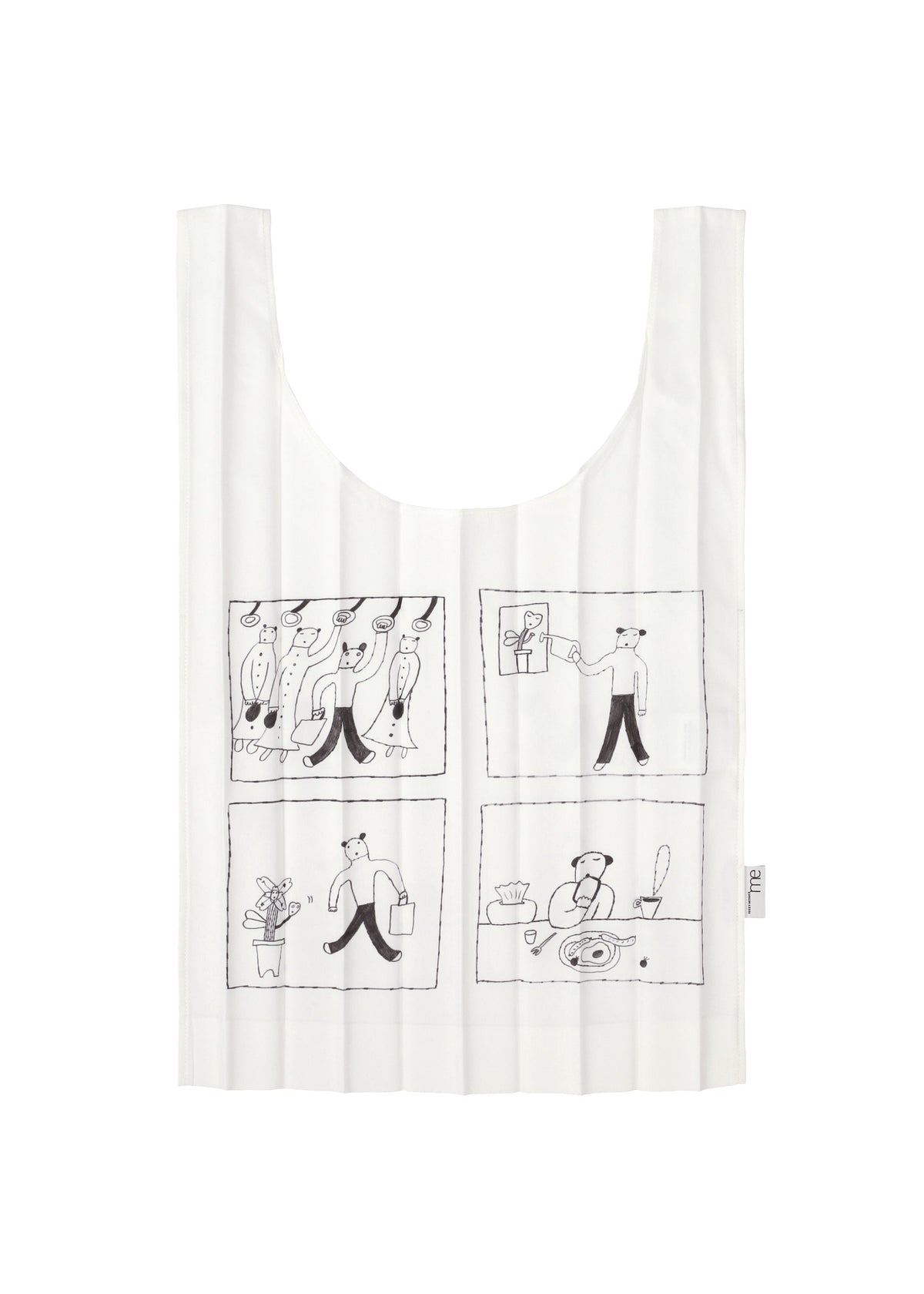 ICHINICHI PLEATS BAG, Bags & Wallets_Tote bag, white view 1 of 4