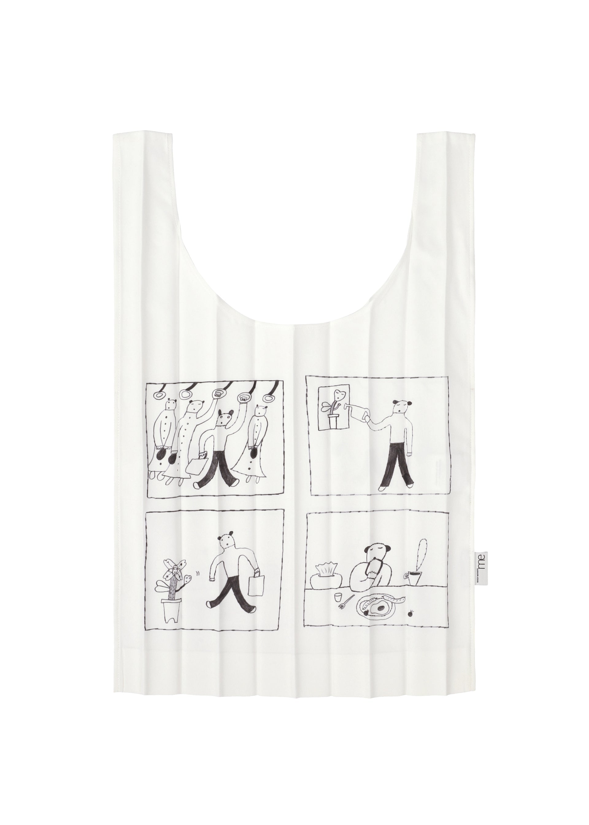 Zoomed view ICHINICHI PLEATS BAG, Bags & Wallets_Tote bag, white - WHITE-HUED(no.08)