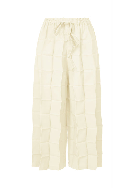 DICE PLEATS BOTTOM, Women_Pants, White