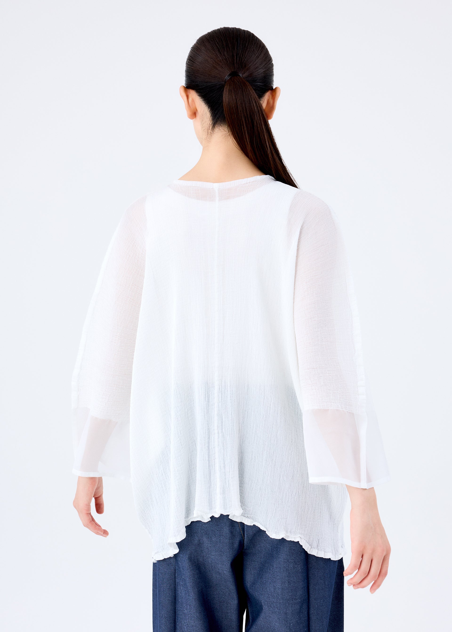 Zoomed view SHEER SEE-THROUGH CREPE