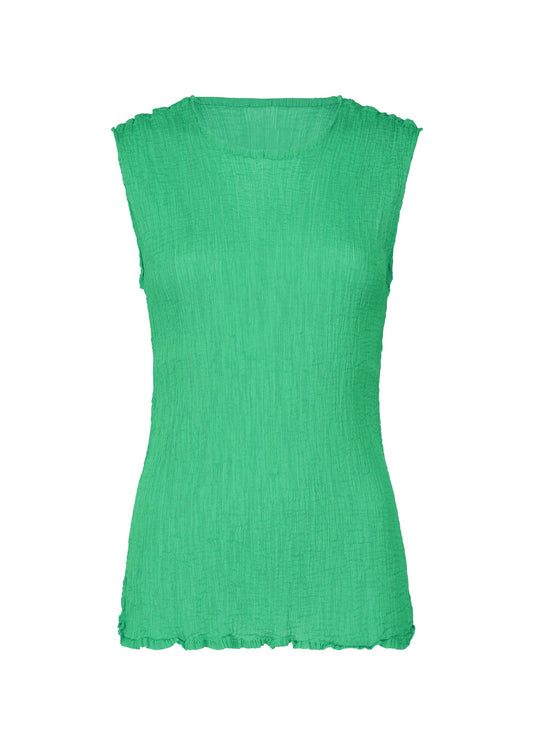 STRING SEE-THROUGH CREPE, Women's Tops, Green