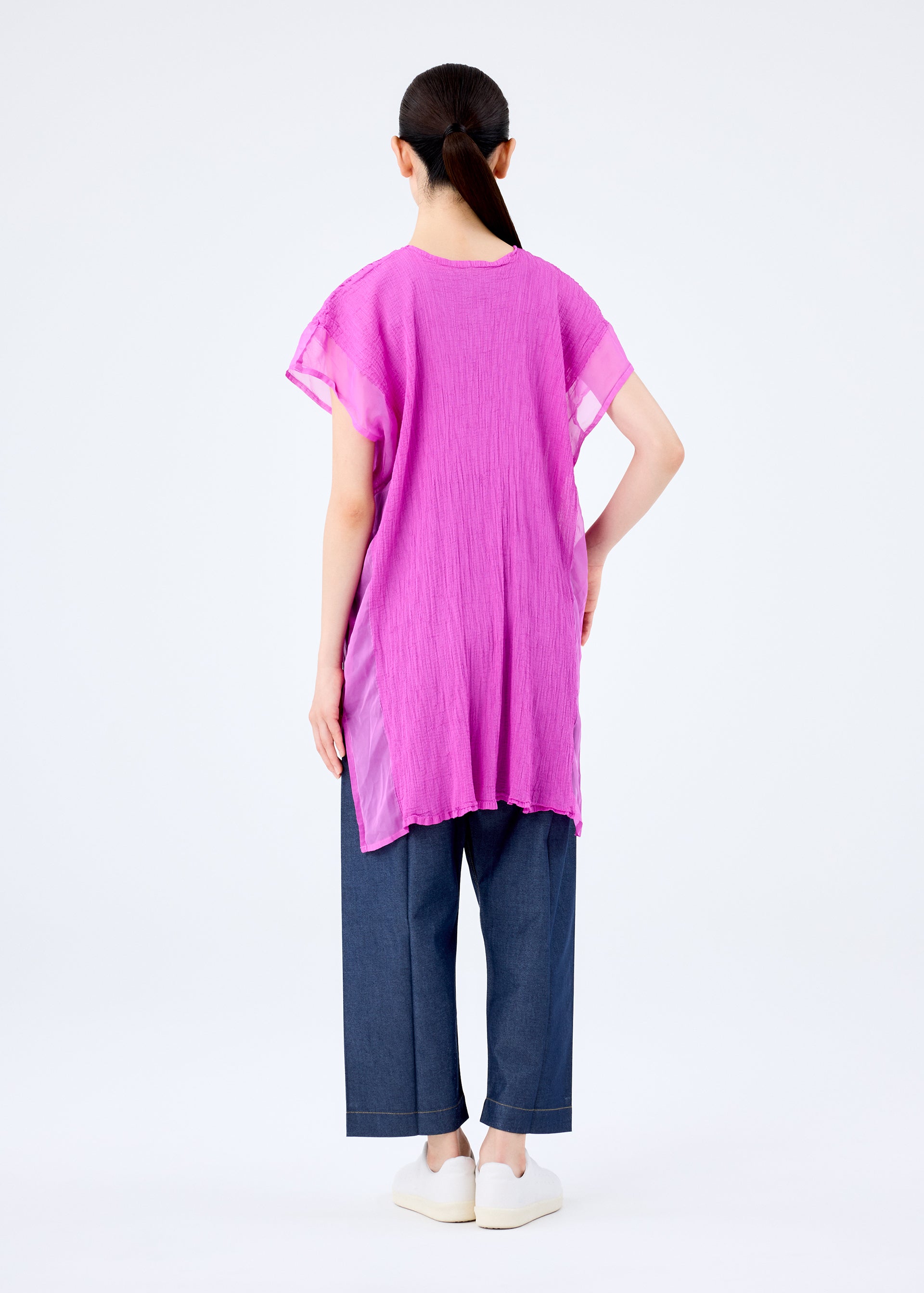 Zoomed view SHEER SEE-THROUGH CREPE
