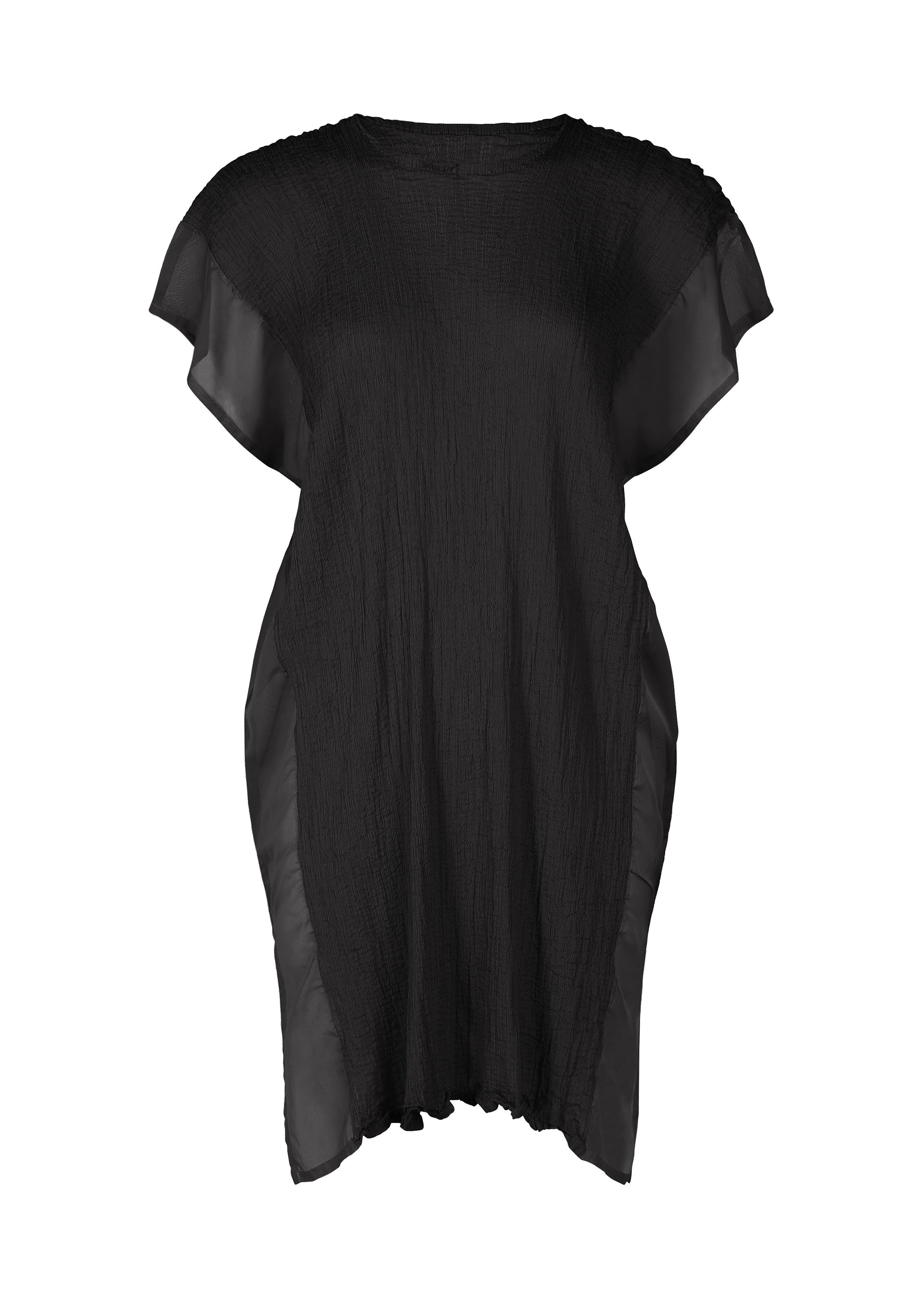 Zoomed view SHEER SEE-THROUGH CREPE - BLACK(no.15)