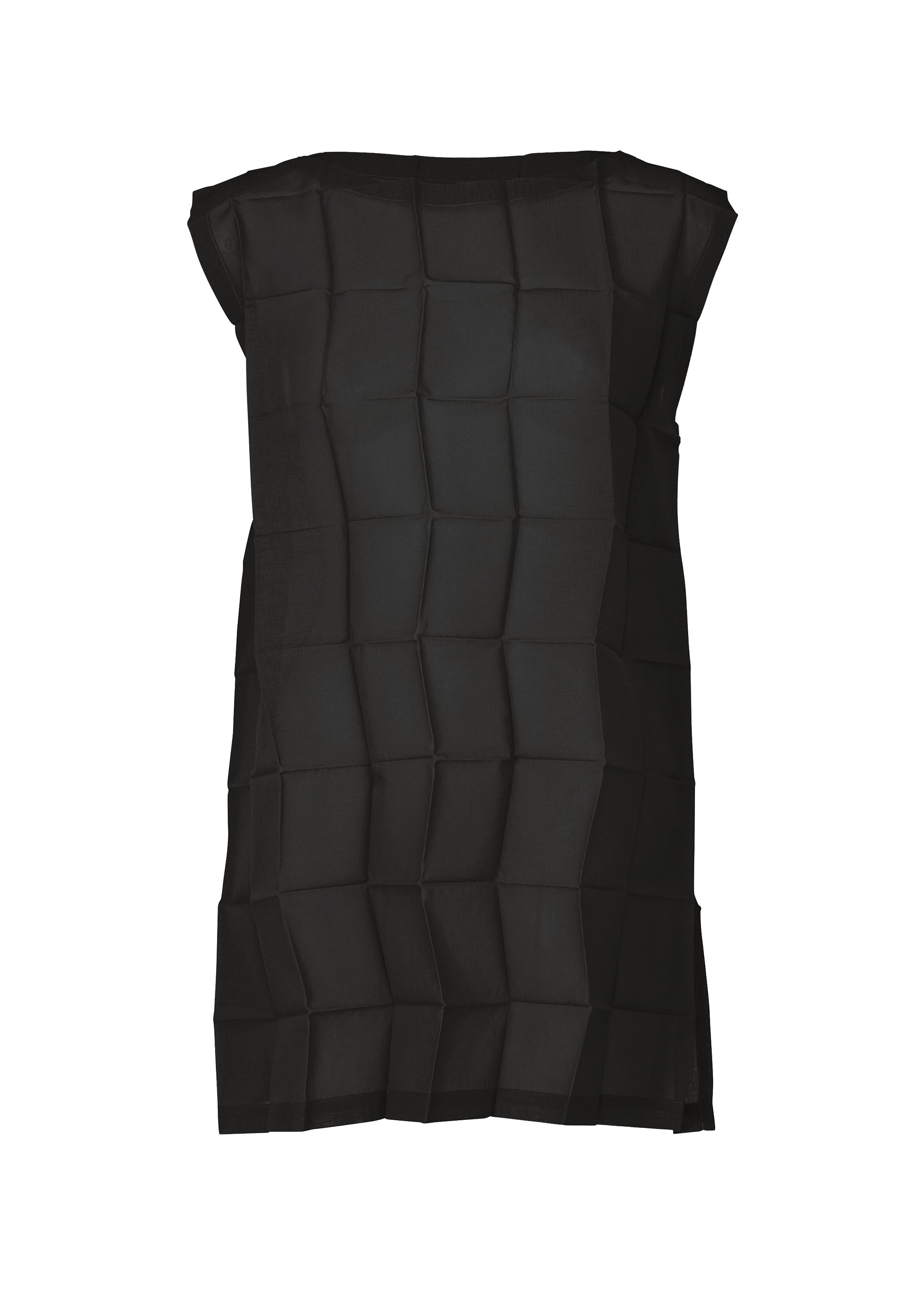 Zoomed view DICE PLEATS SHIRT - BLACK(no.15)